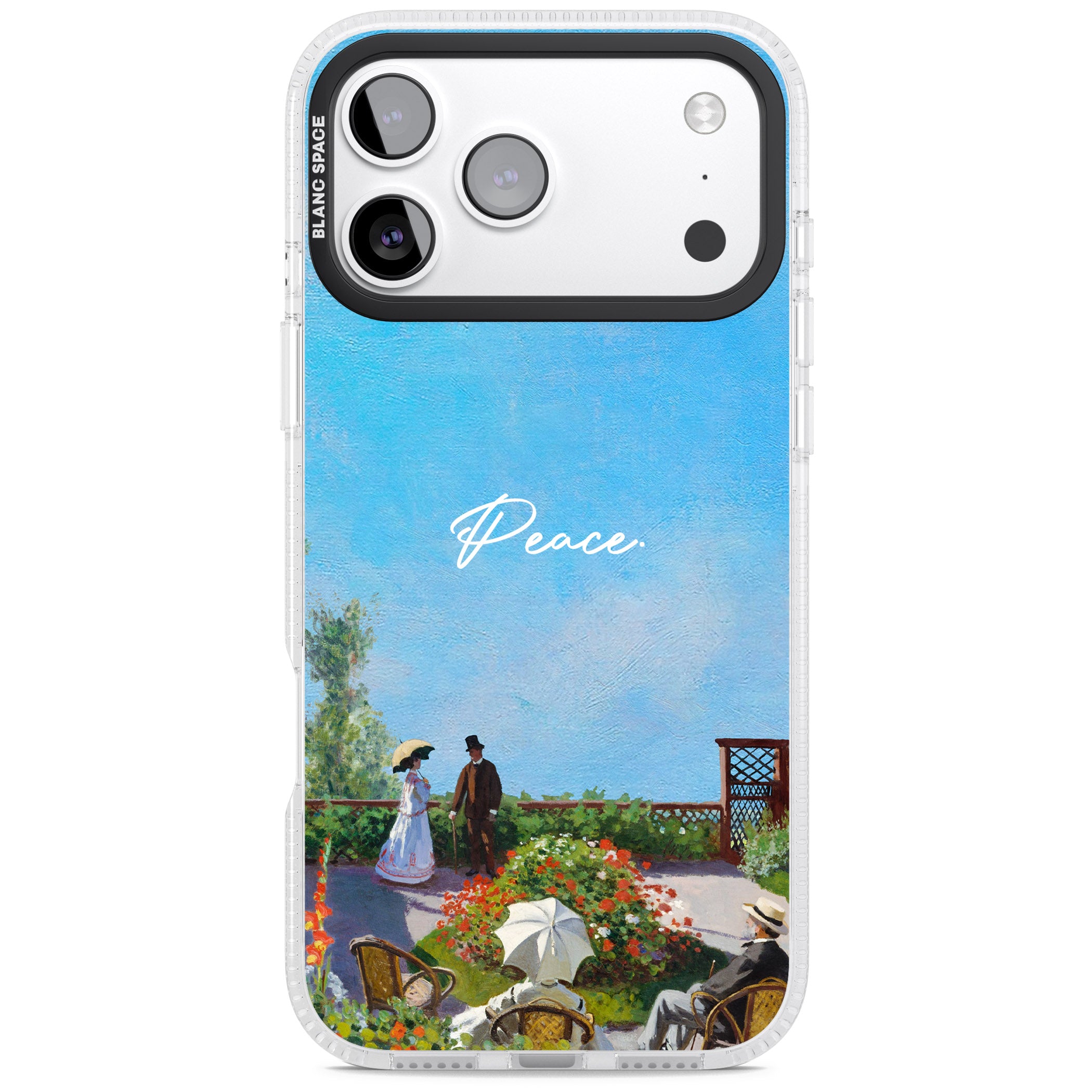 Monet Garden Terrace iPhone 17 Pro Impact Air Clear Phone Case