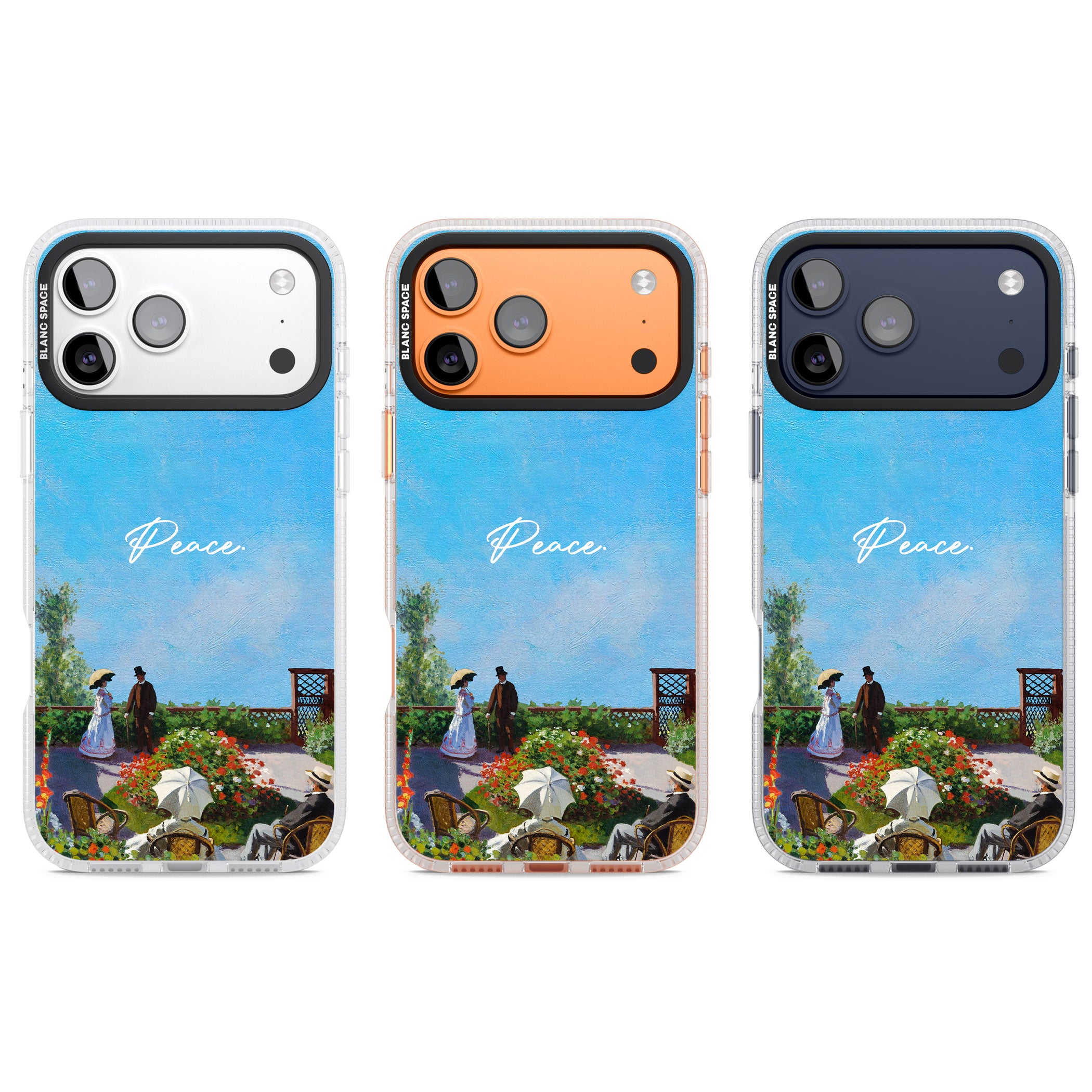 Monet Garden Terrace iPhone 17 Pro Impact Air Clear Phone Case APT Impact Protection