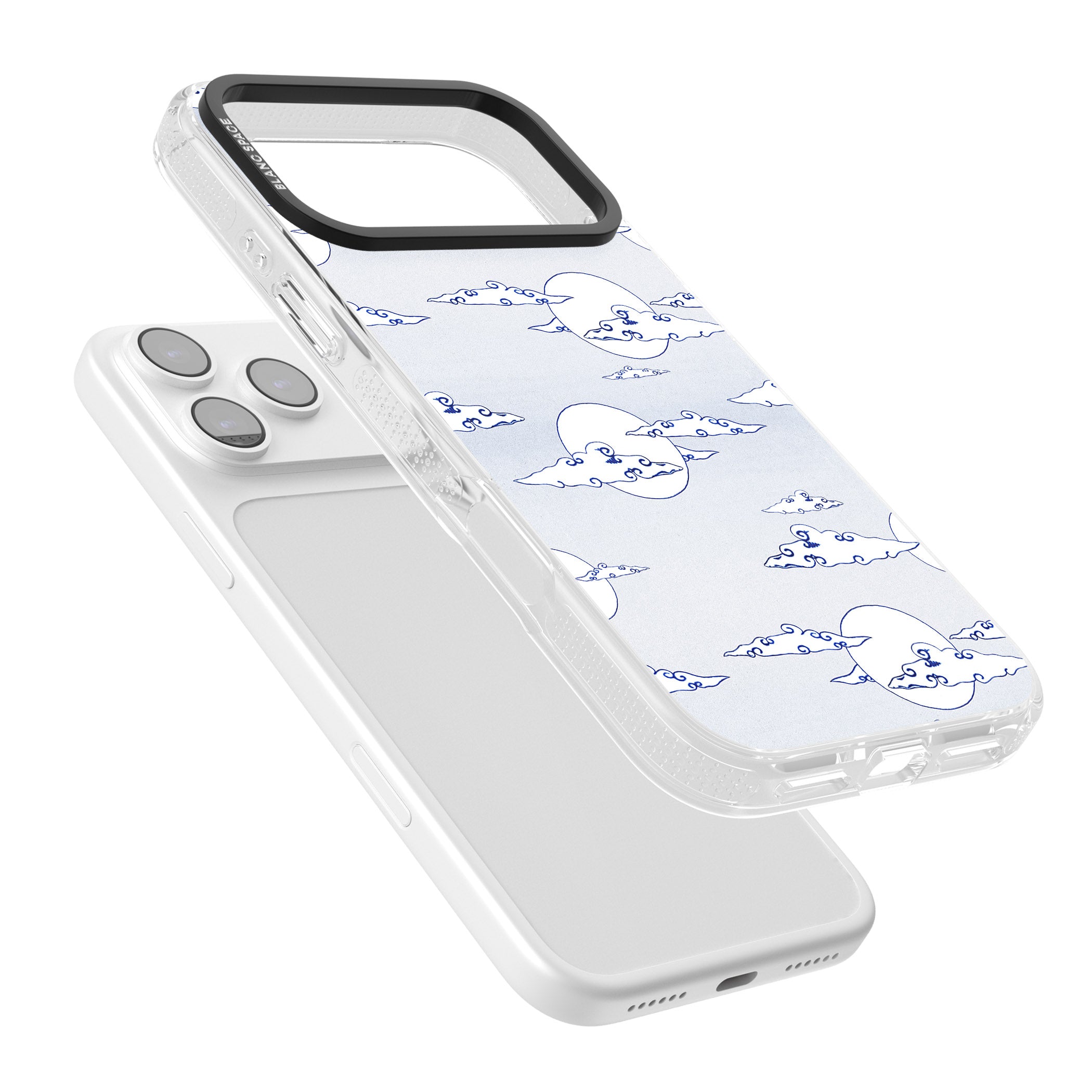 Moon & Clouds iPhone 17 Pro Impact Air Clear Phone Case Colours