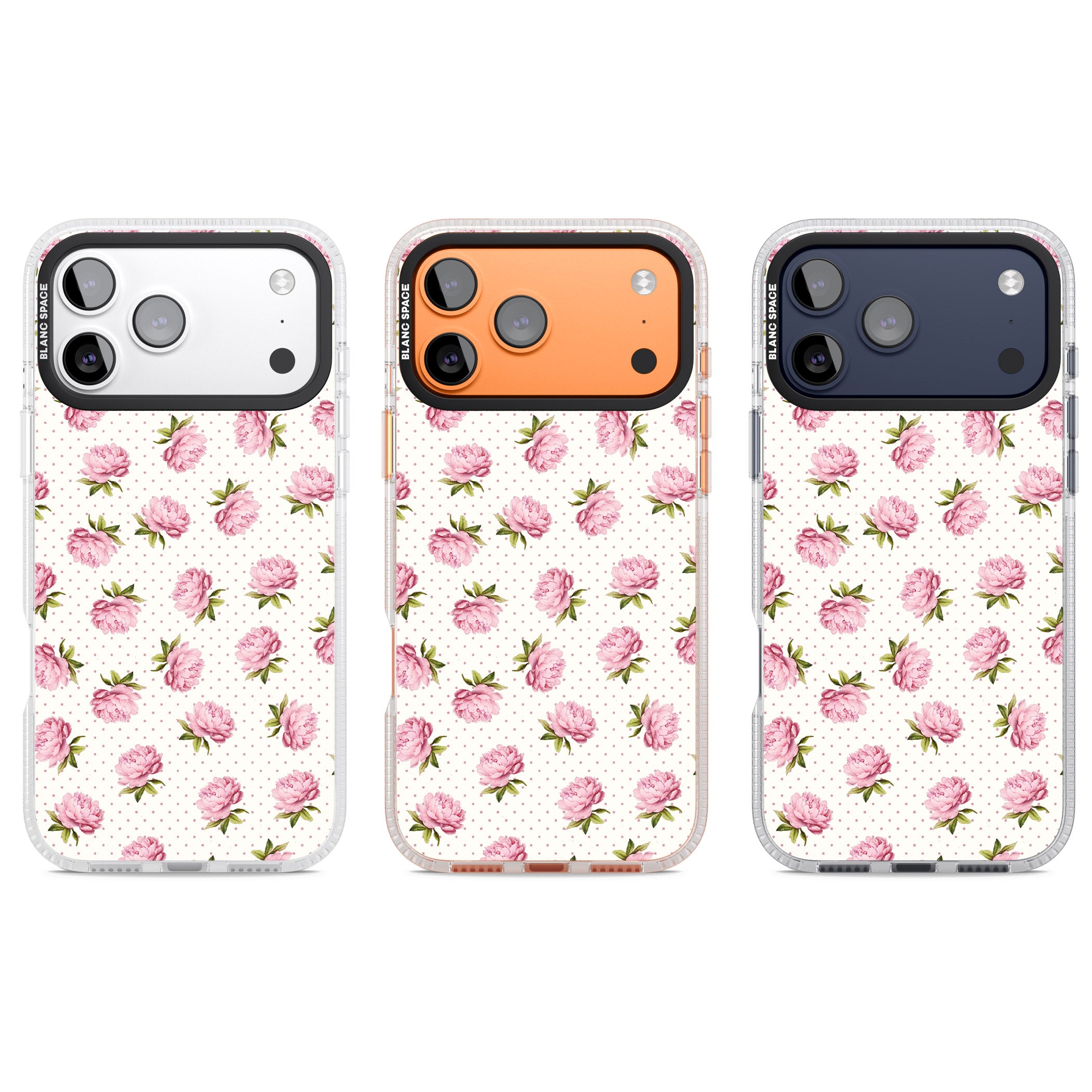 Soft Peonies iPhone 17 Pro Impact Air Clear Phone Case APT Impact Protection