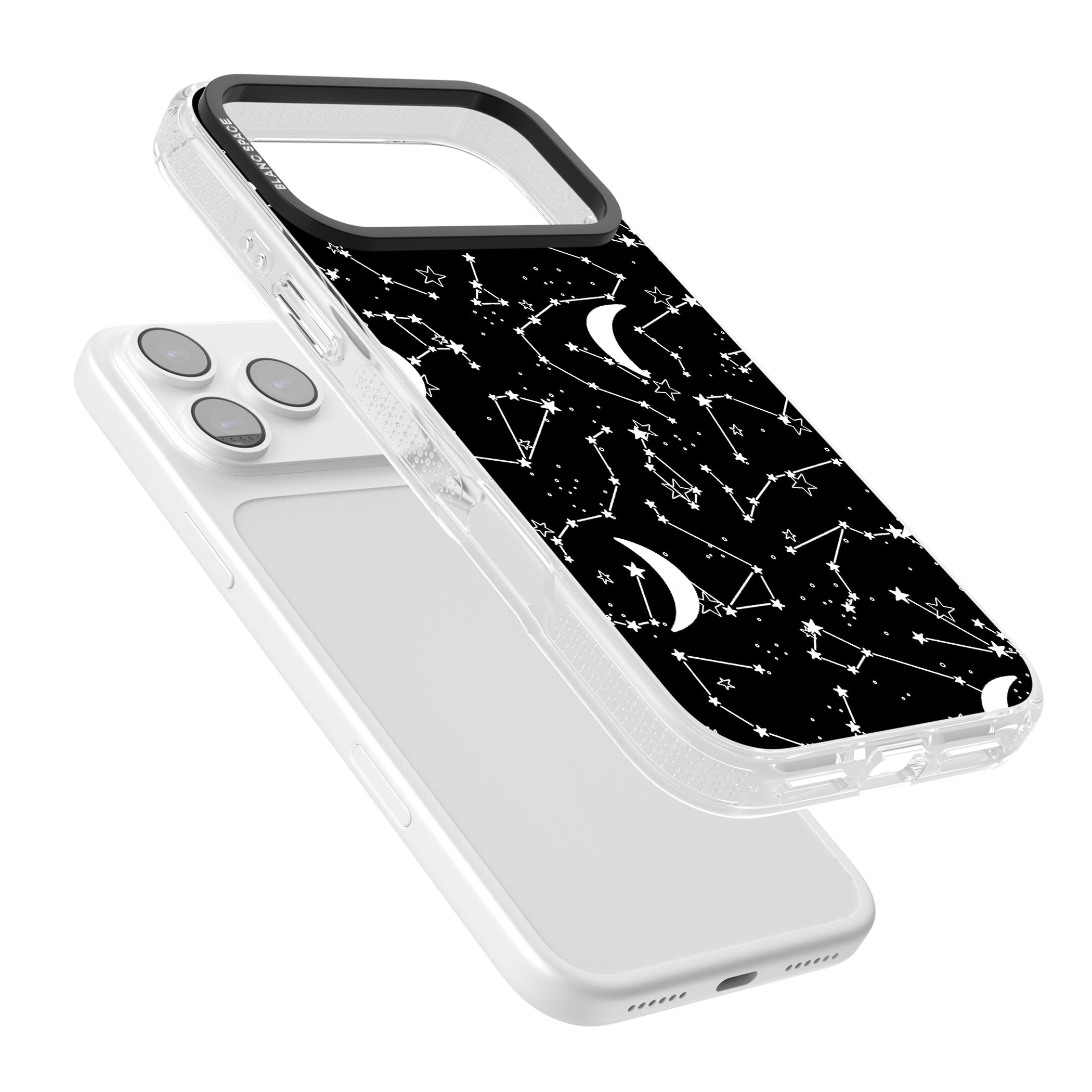 Black Celestial Constellations iPhone 17 Pro Impact Air Clear Phone Case Colours