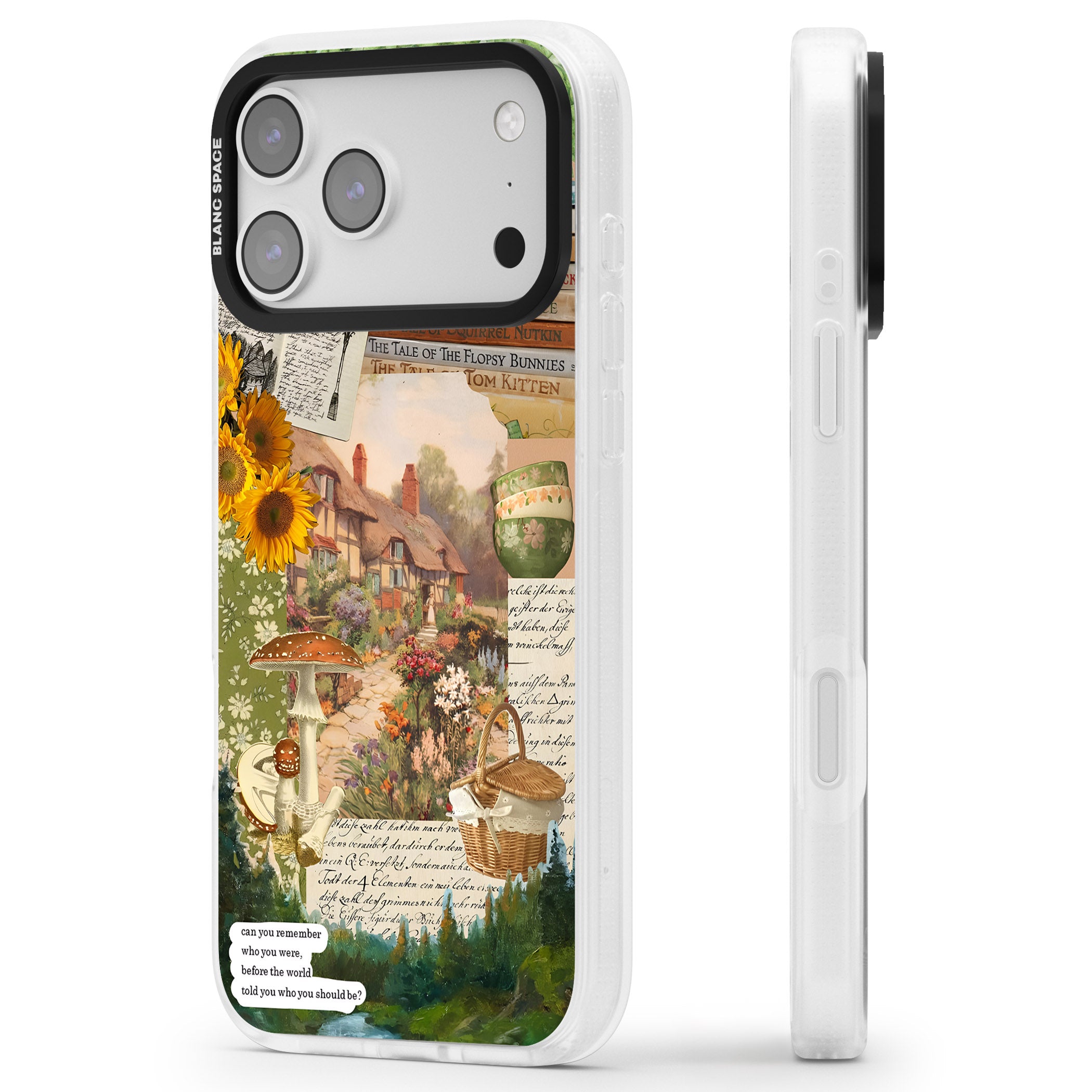 Bookworm iPhone 17 Pro Impact Air Clear Phone Case Side Profile