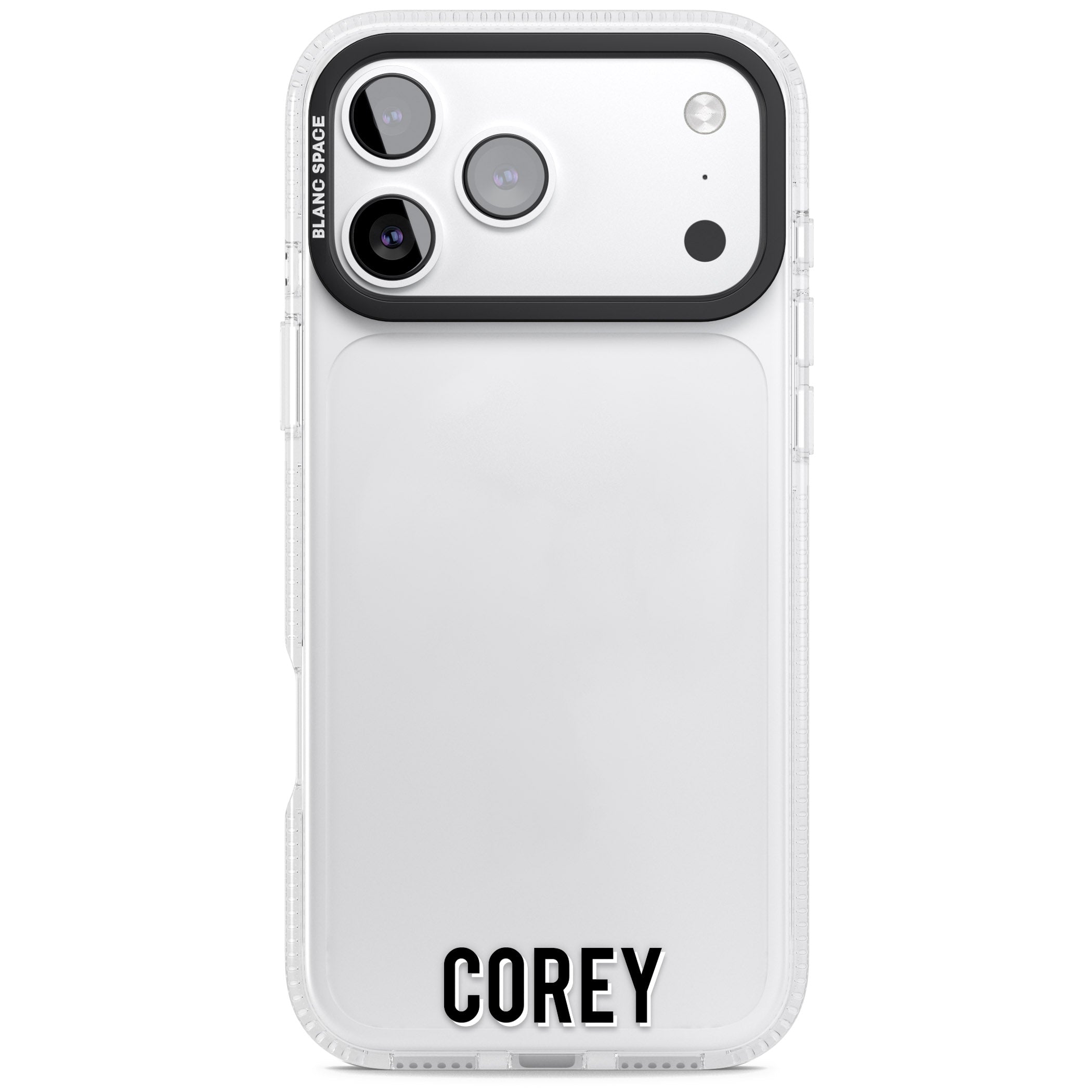 Personalised Bottom Name iPhone 17 Pro Impact Air Clear Phone Case