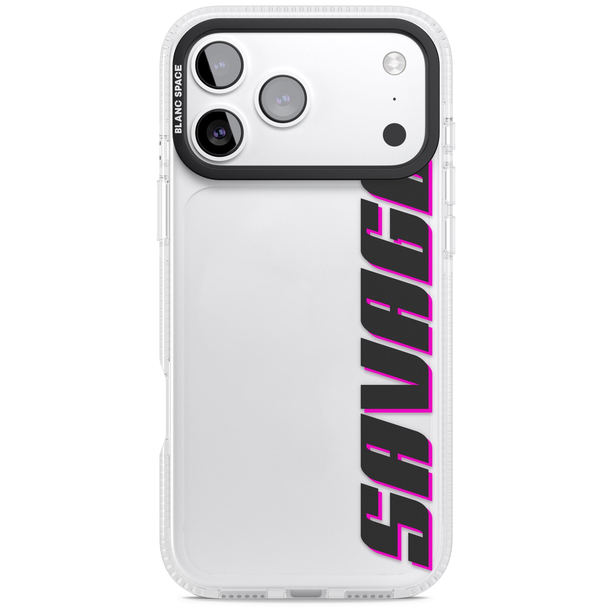 Personalised Cool Vertical Name iPhone 17 Pro Max Impact Air Clear Phone Case
