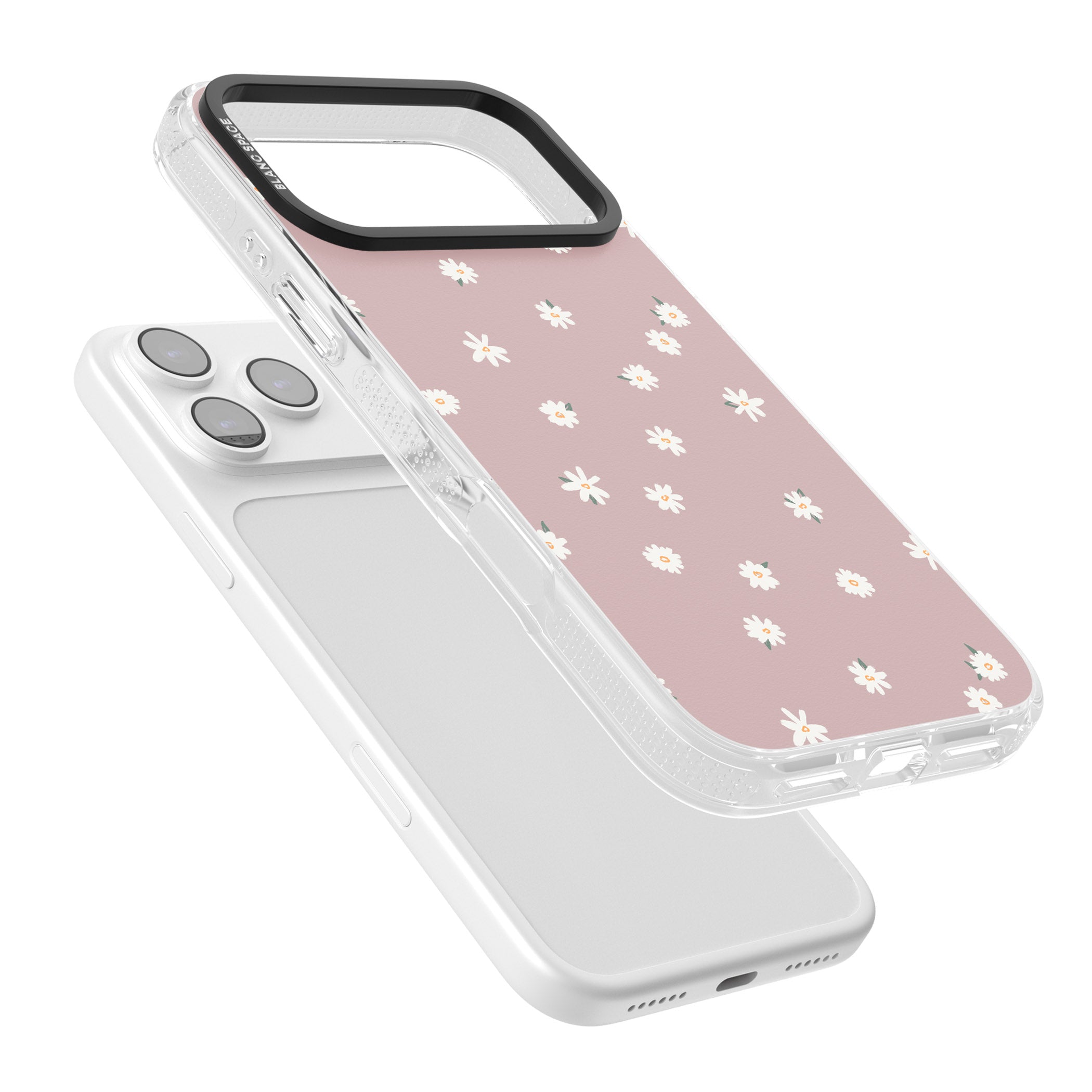 Dusty Pink Daisy iPhone 17 Pro Impact Air Clear Phone Case Colours