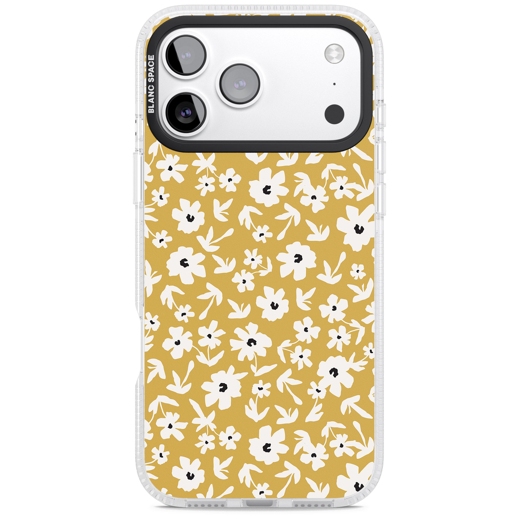 Mustard Floral iPhone 17 Pro Max Impact Air Clear Phone Case