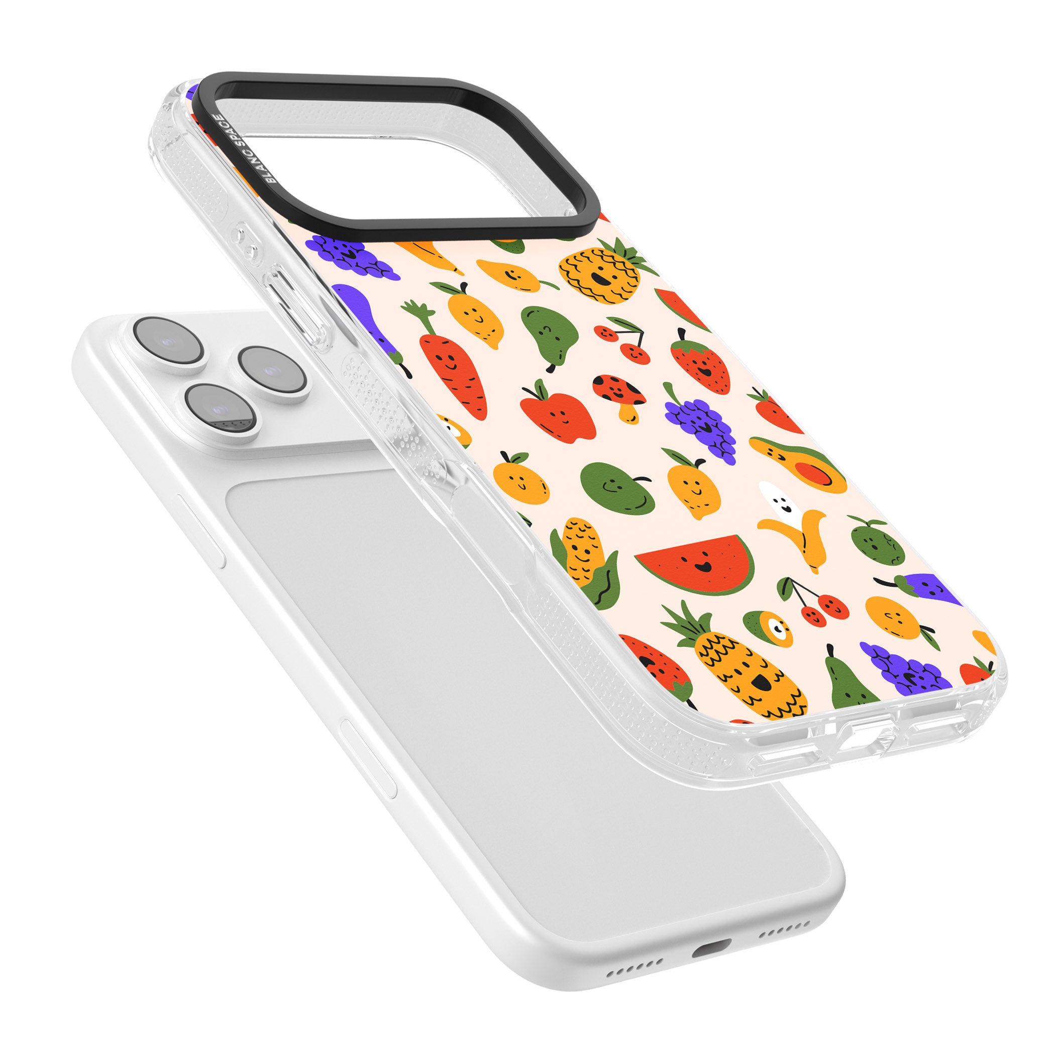 Kawaii Fruit iPhone 17 Pro Impact Air Clear Phone Case Colours