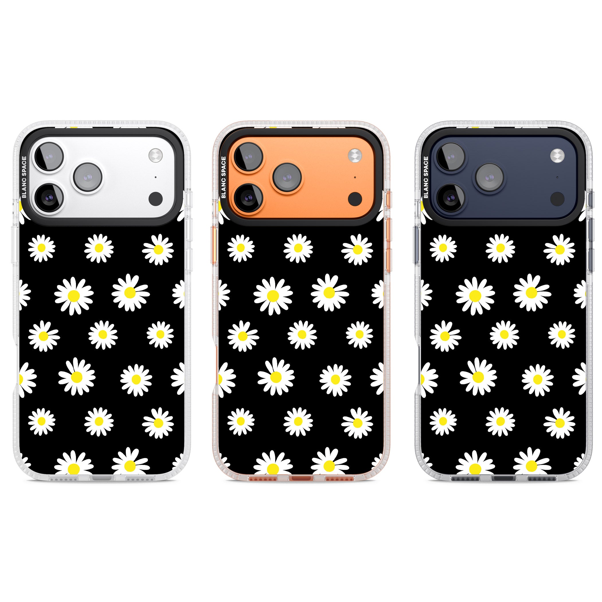 Personalised Chic Daisy Pattern iPhone 17 Pro Impact Air Clear Phone Case APT Impact Protection