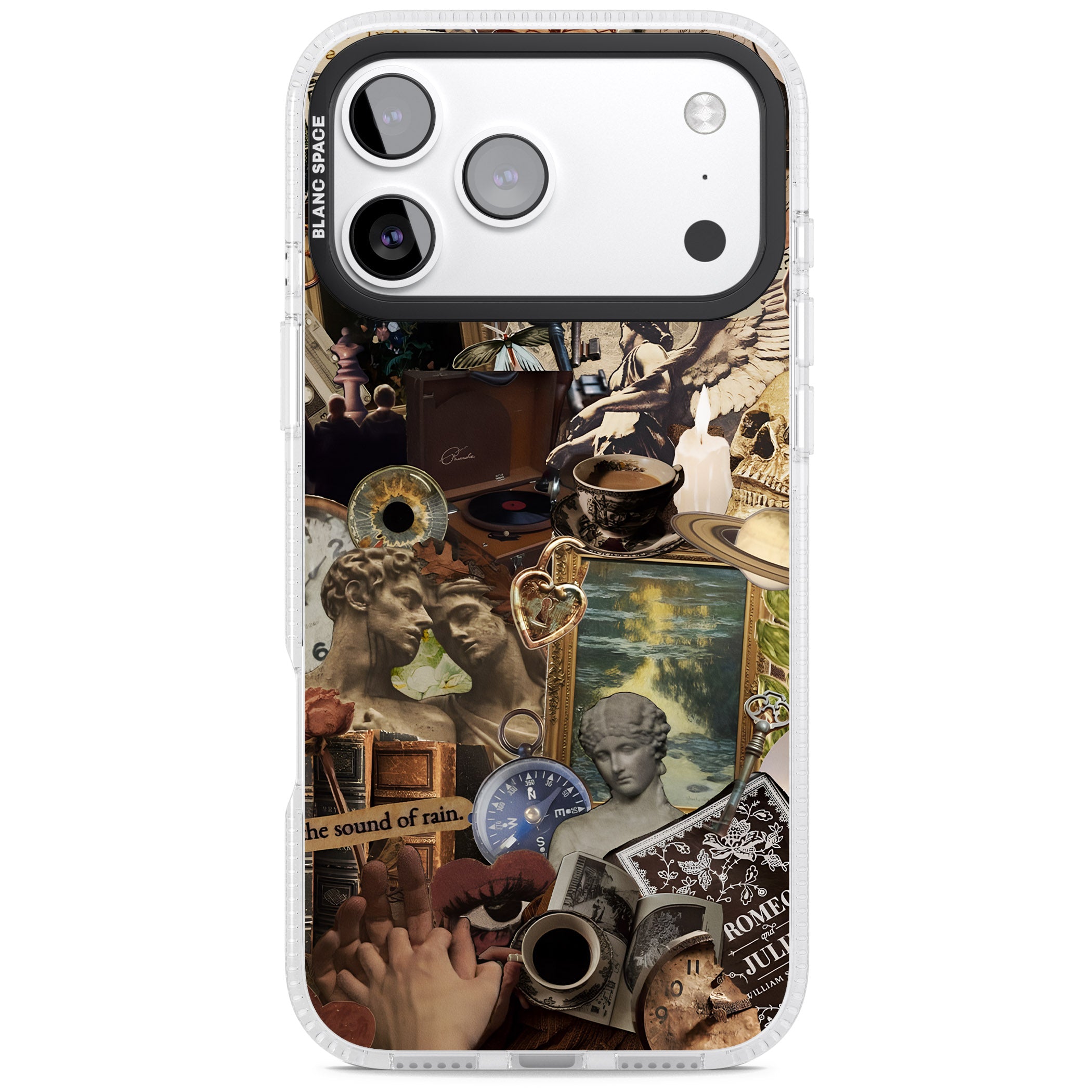 Vintage Academia Collage iPhone 17 Pro Impact Air Clear Phone Case