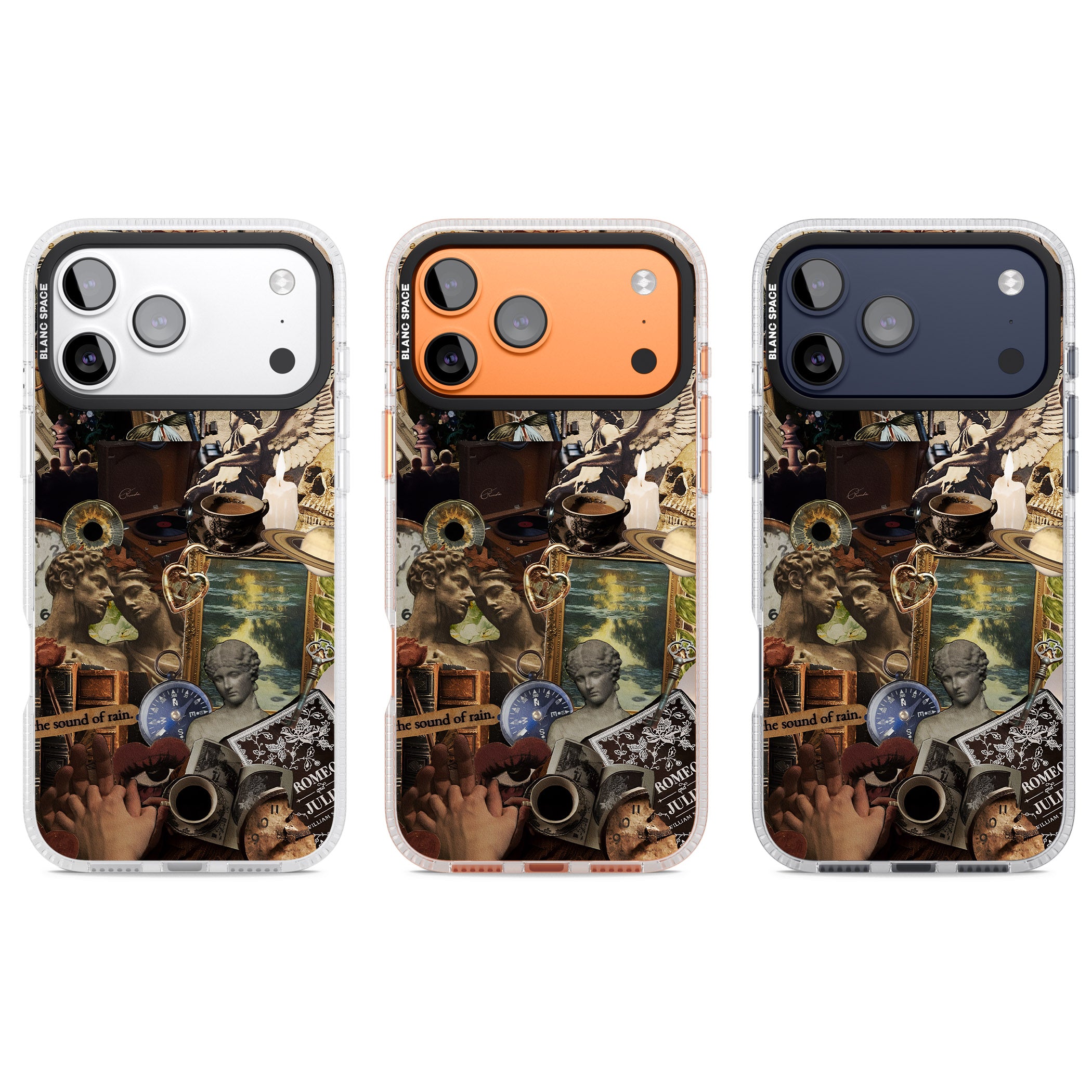 Vintage Academia Collage iPhone 17 Pro Impact Air Clear Phone Case APT Impact Protection