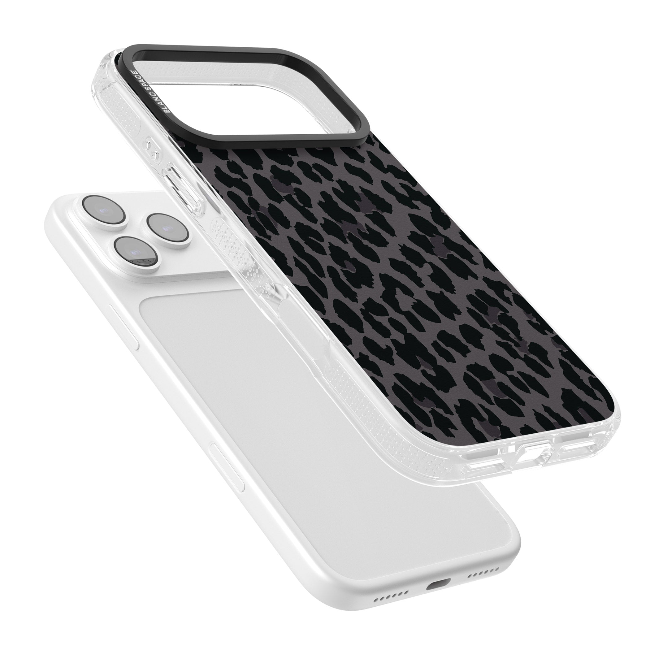 Dark Leopard Print iPhone 17 Pro Impact Air Clear Phone Case Colours