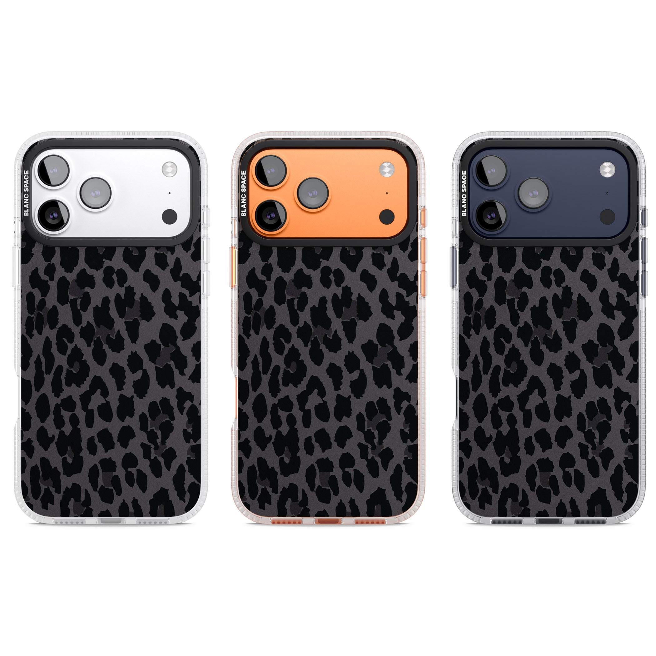 Dark Leopard Print iPhone 17 Pro Impact Air Clear Phone Case APT Impact Protection
