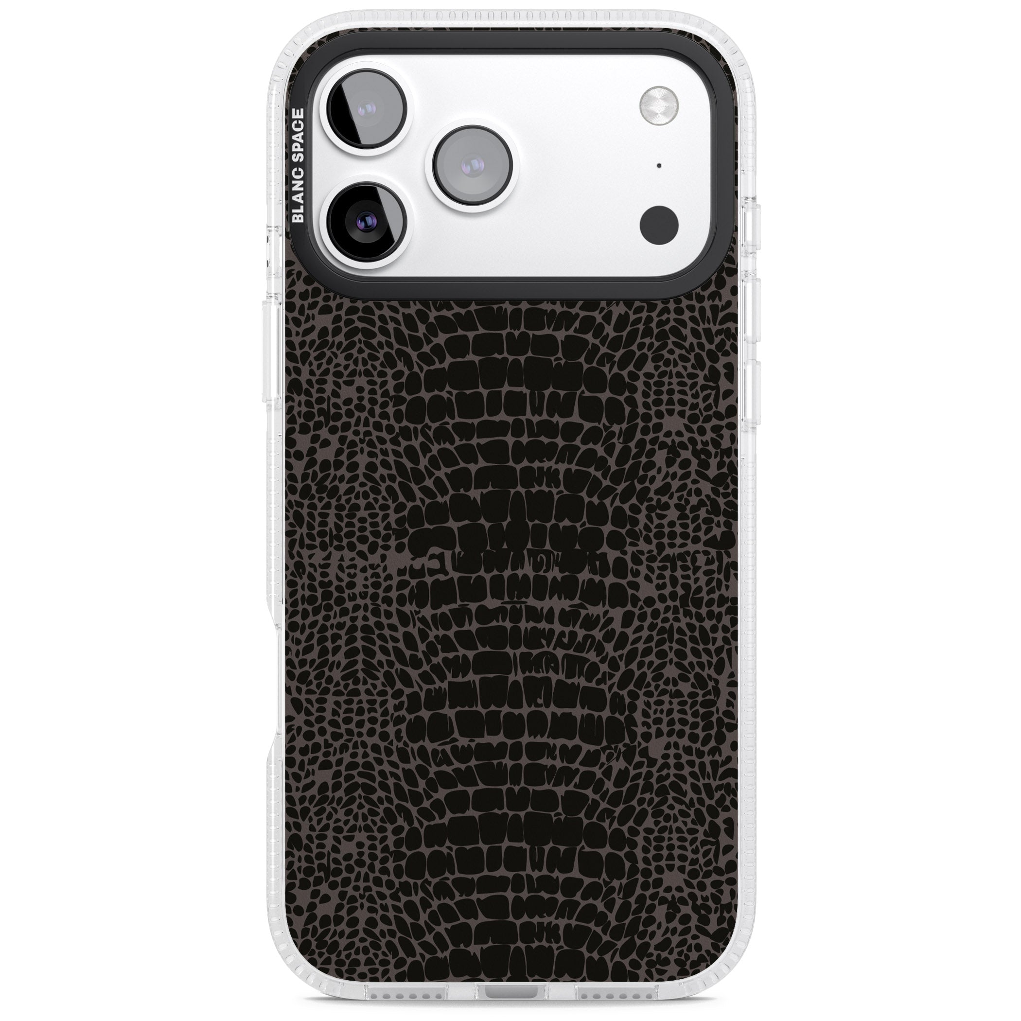 Dark Animal Print Snake Skin iPhone 17 Pro Impact Air Clear Phone Case