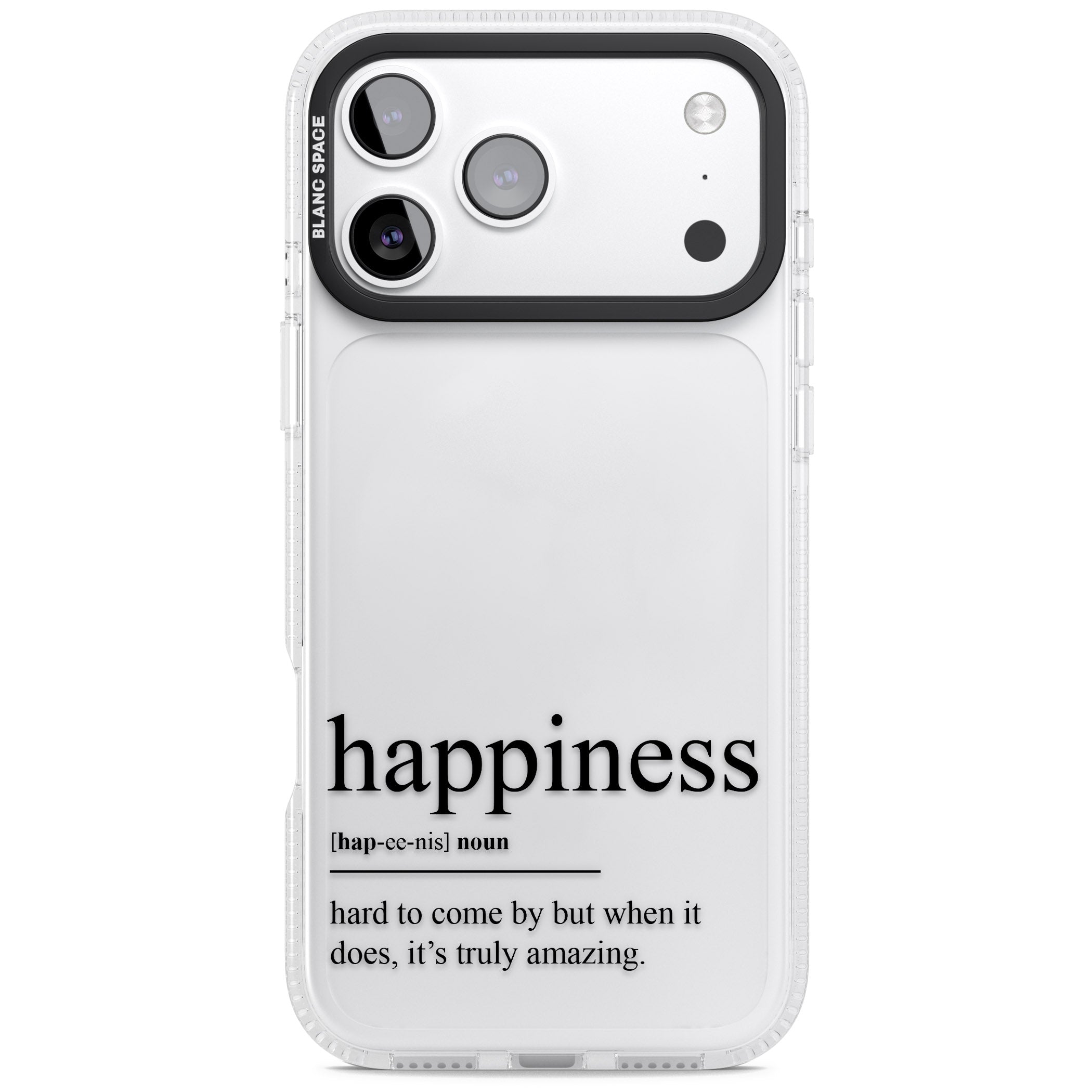 Happiness iPhone 17 Pro Max Impact Air Clear Phone Case