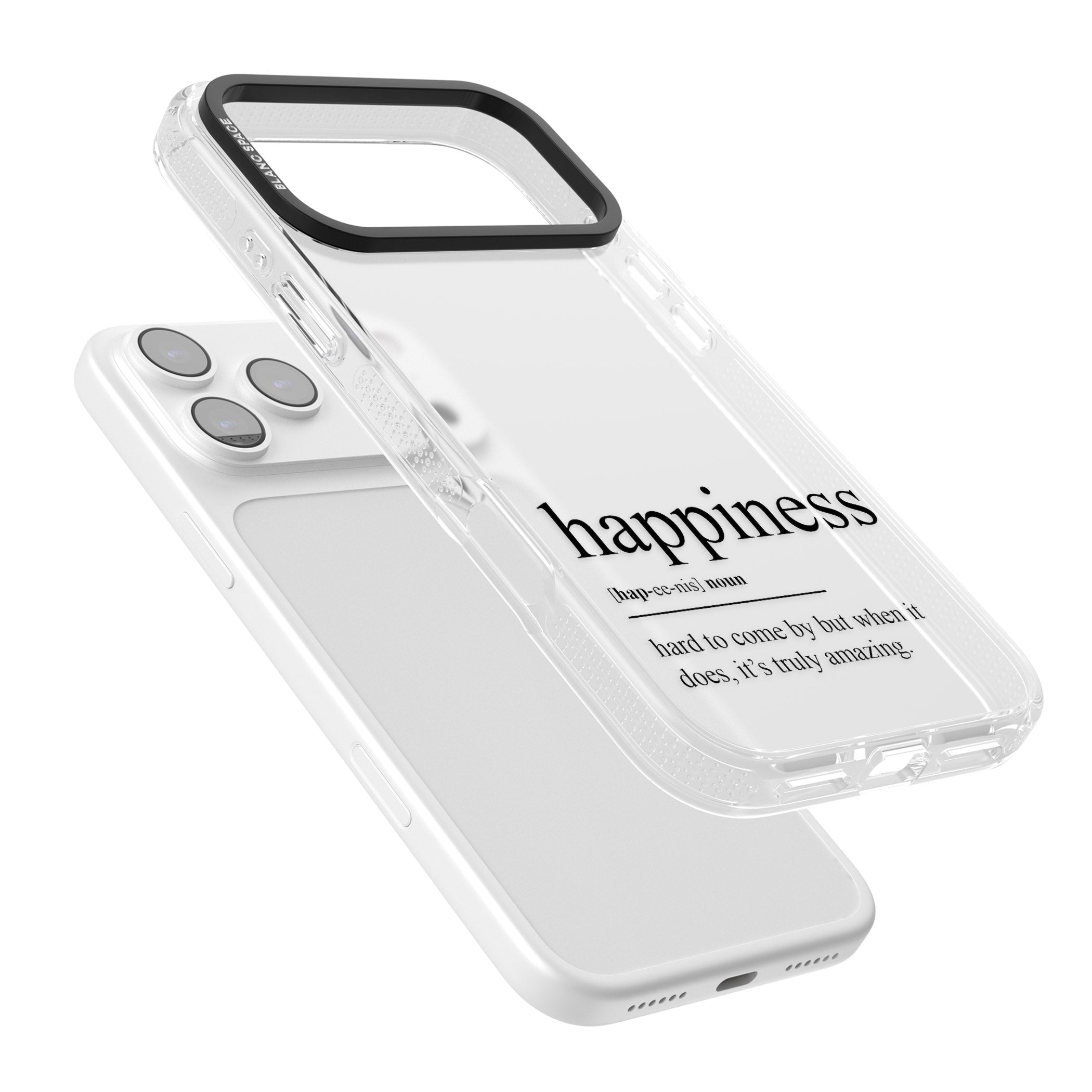 Happiness iPhone 17 Pro Max Impact Air Clear Phone Case Colours