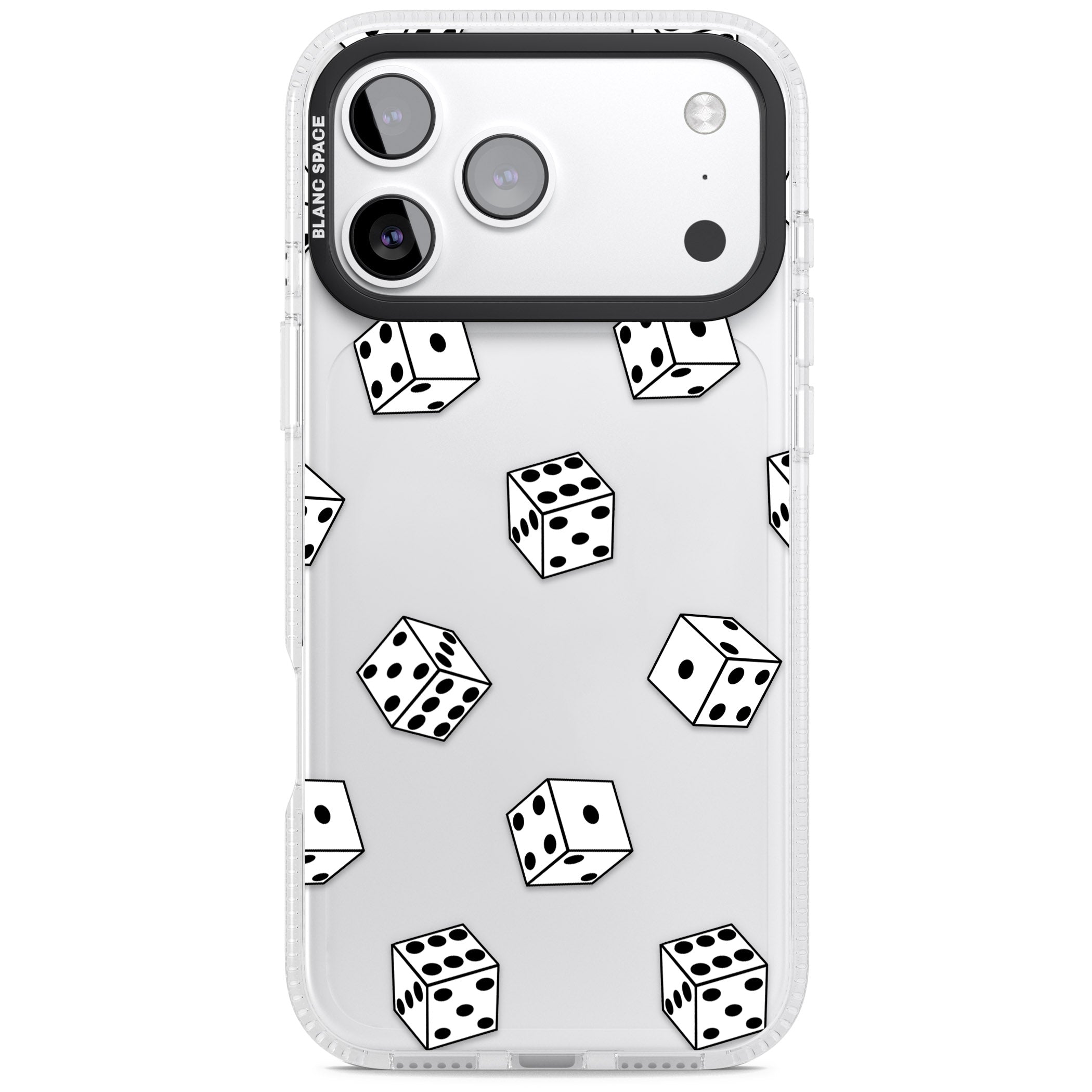 Clear Dice Pattern iPhone 17 Pro Impact Air Clear Phone Case