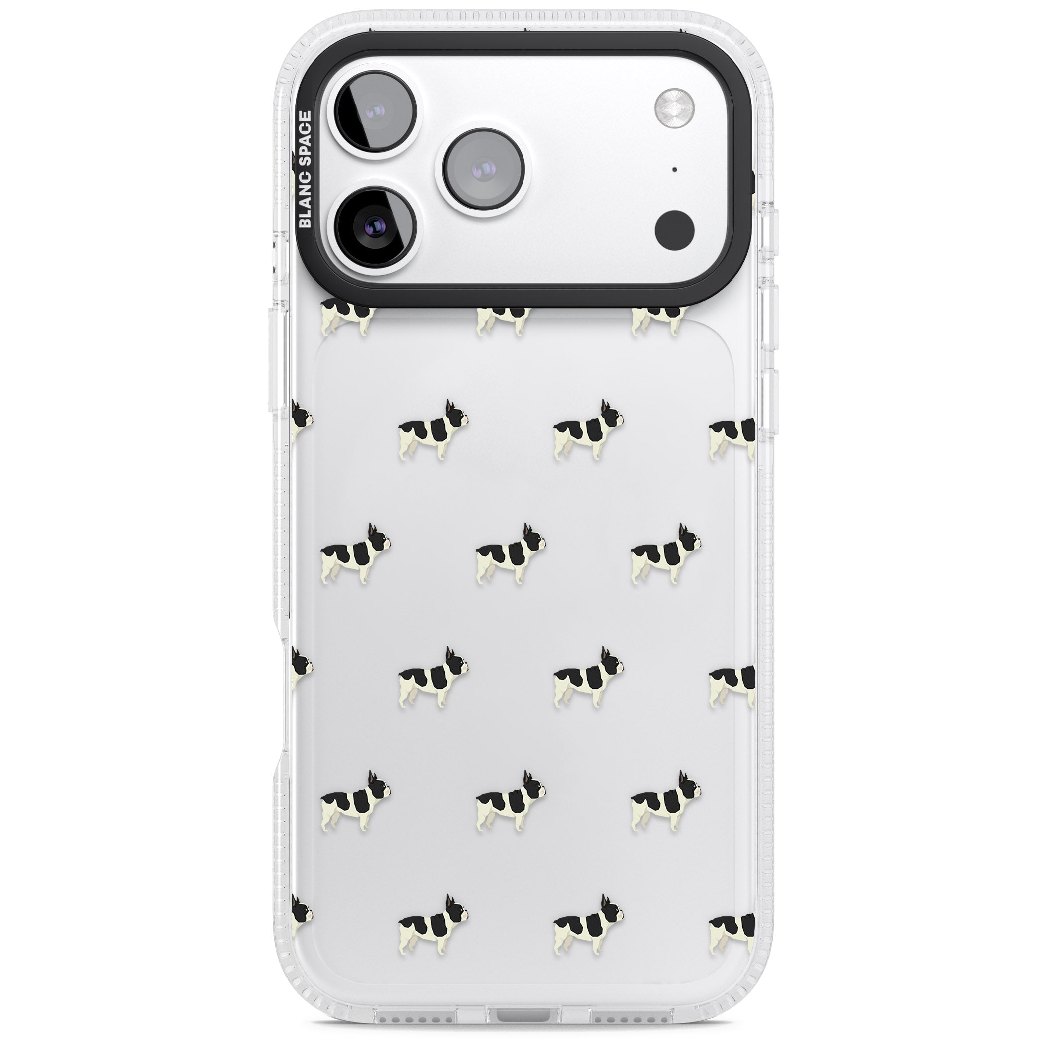 Frenchie Repeat Dog iPhone 17 Pro Impact Air Clear Phone Case