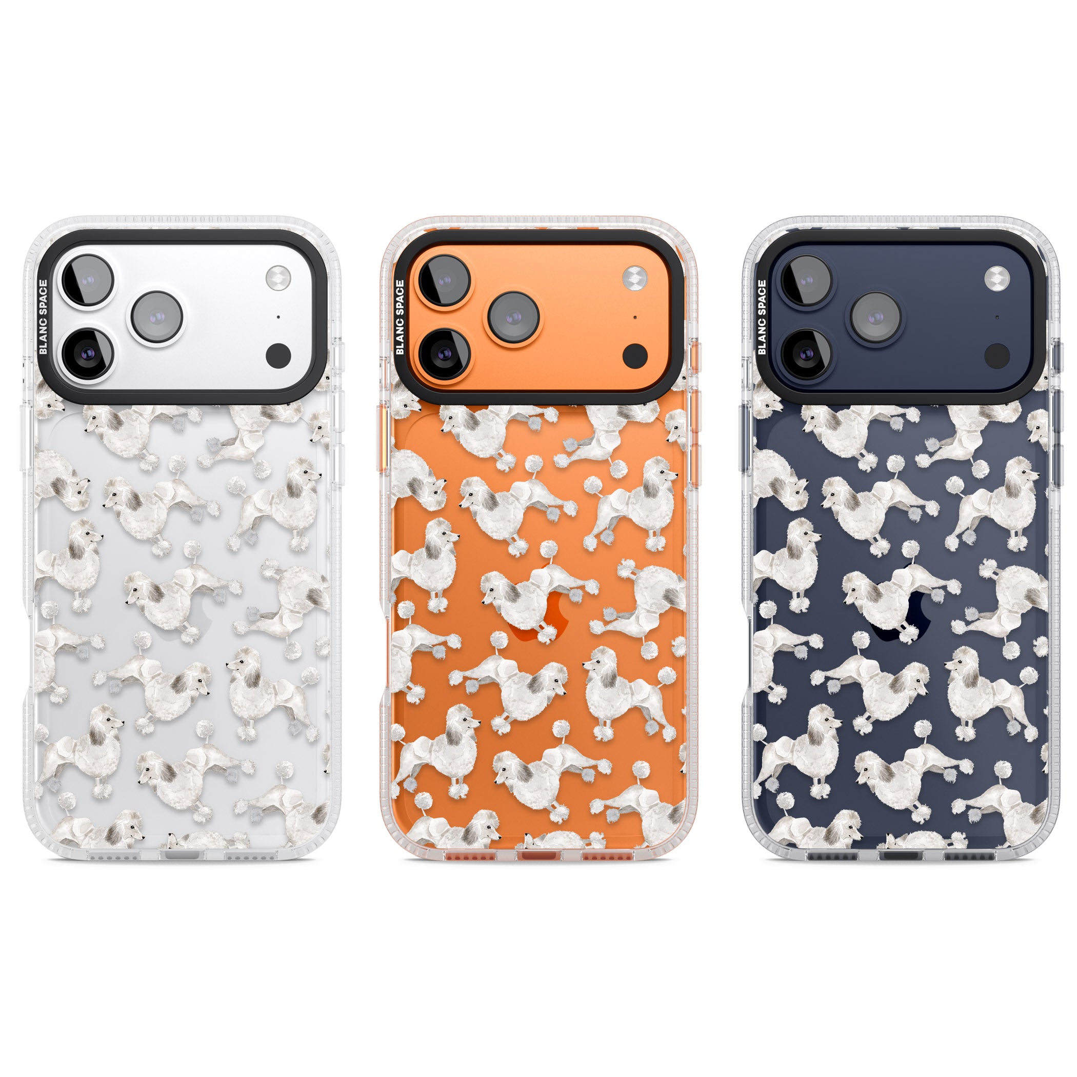 Poodle Watercolor Pattern iPhone 17 Pro Impact Air Clear Phone Case APT Impact Protection