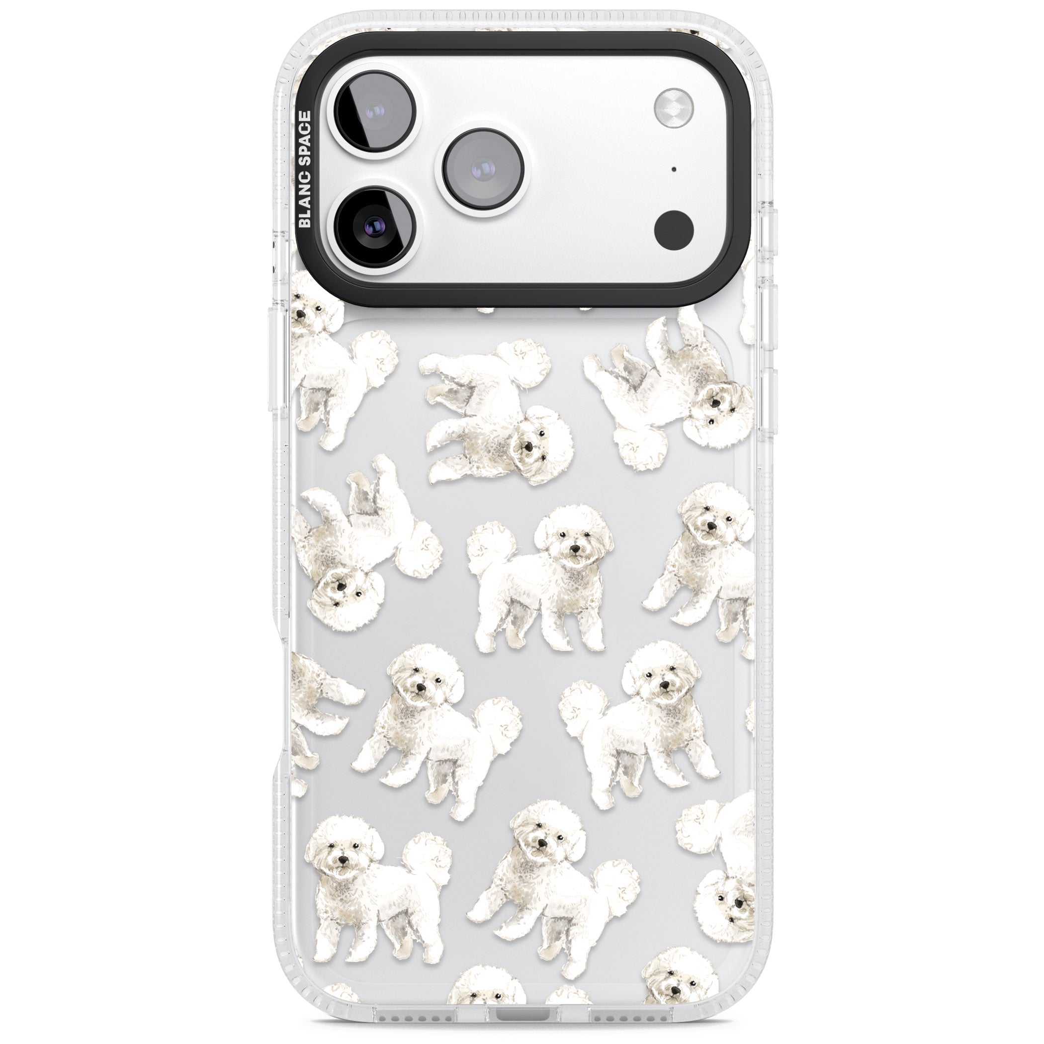Bichon Frise Watercolor iPhone 17 Pro Max Impact Air Clear Phone Case