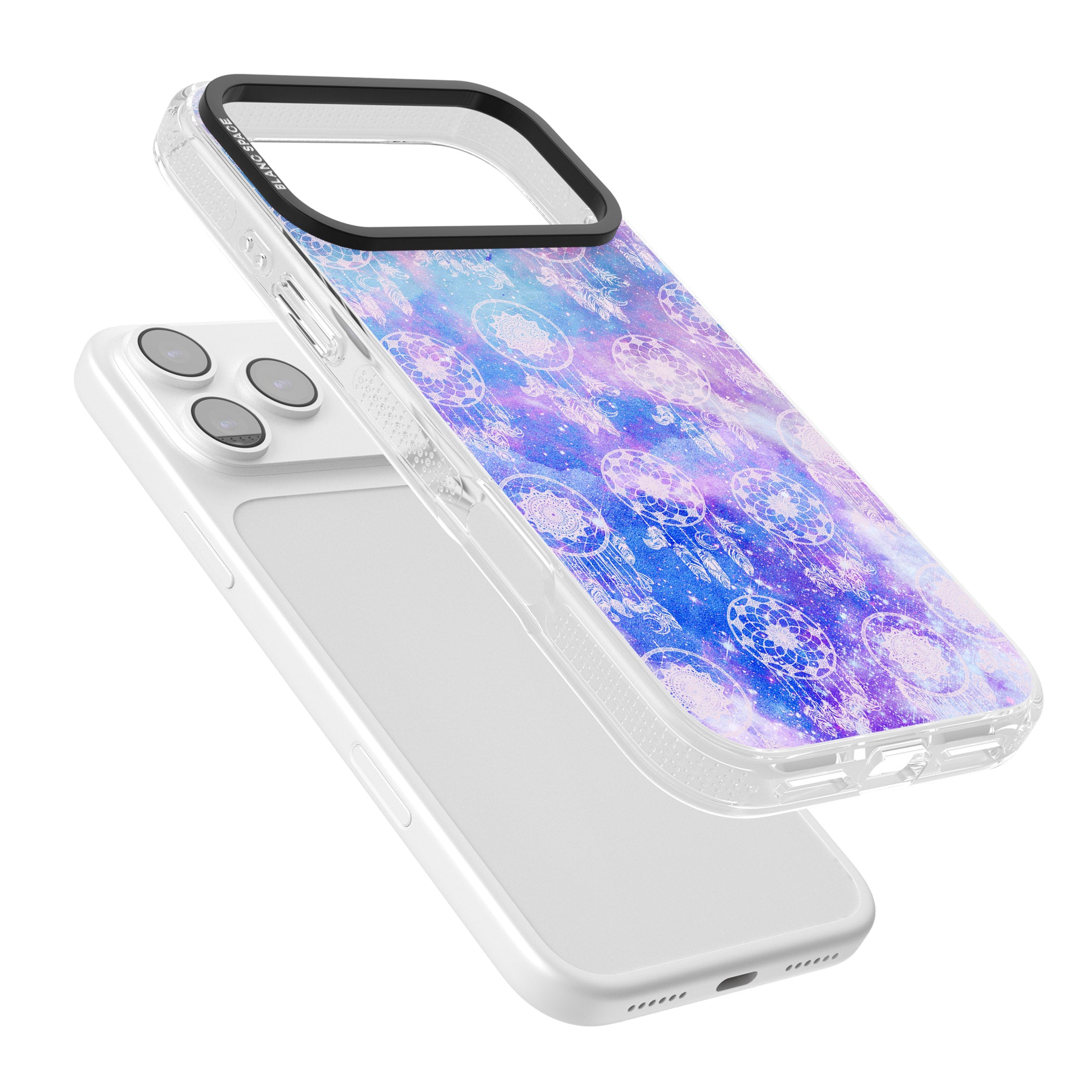 Dreamcatcher Galaxy Tie Dye iPhone 17 Pro Impact Air Clear Phone Case Colours
