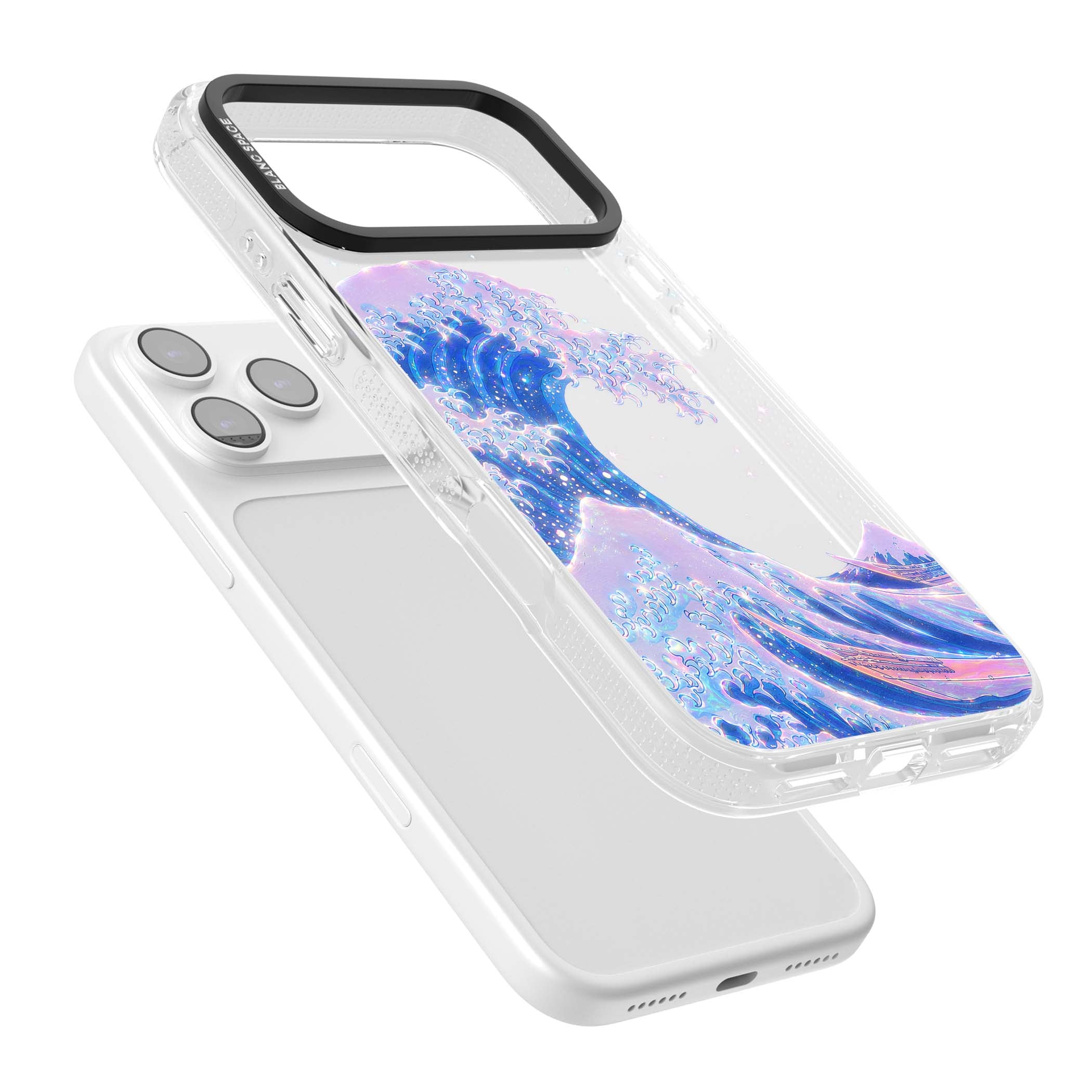 The Great Wave In Opal japanese iPhone case | Clear Case Impact Air case for iPhone 17 Pro, iPhone 17 Pro Max