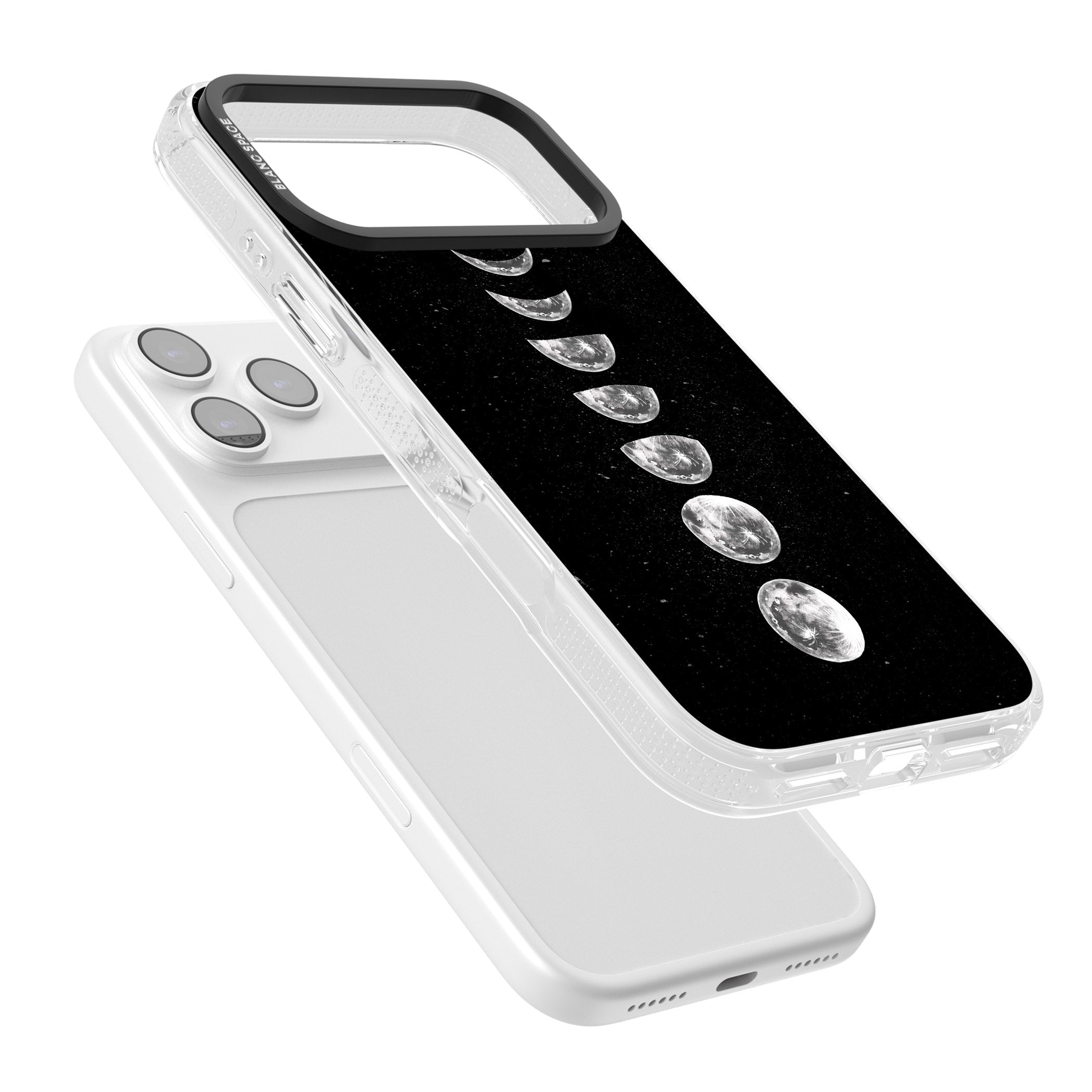 Light Watercolour Moons iPhone 17 Pro Impact Air Clear Phone Case Colours
