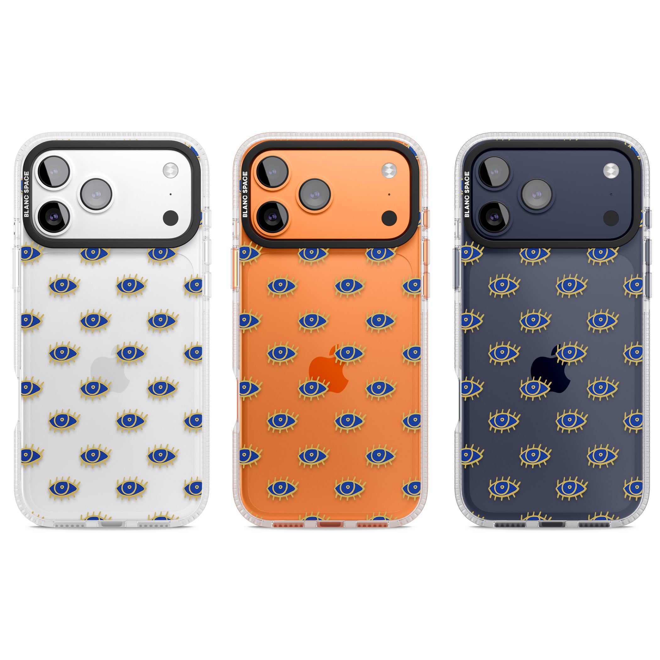 Psychedelic Eyes Pattern Classic iPhone 17 Pro Impact Air Clear Phone Case APT Impact Protection