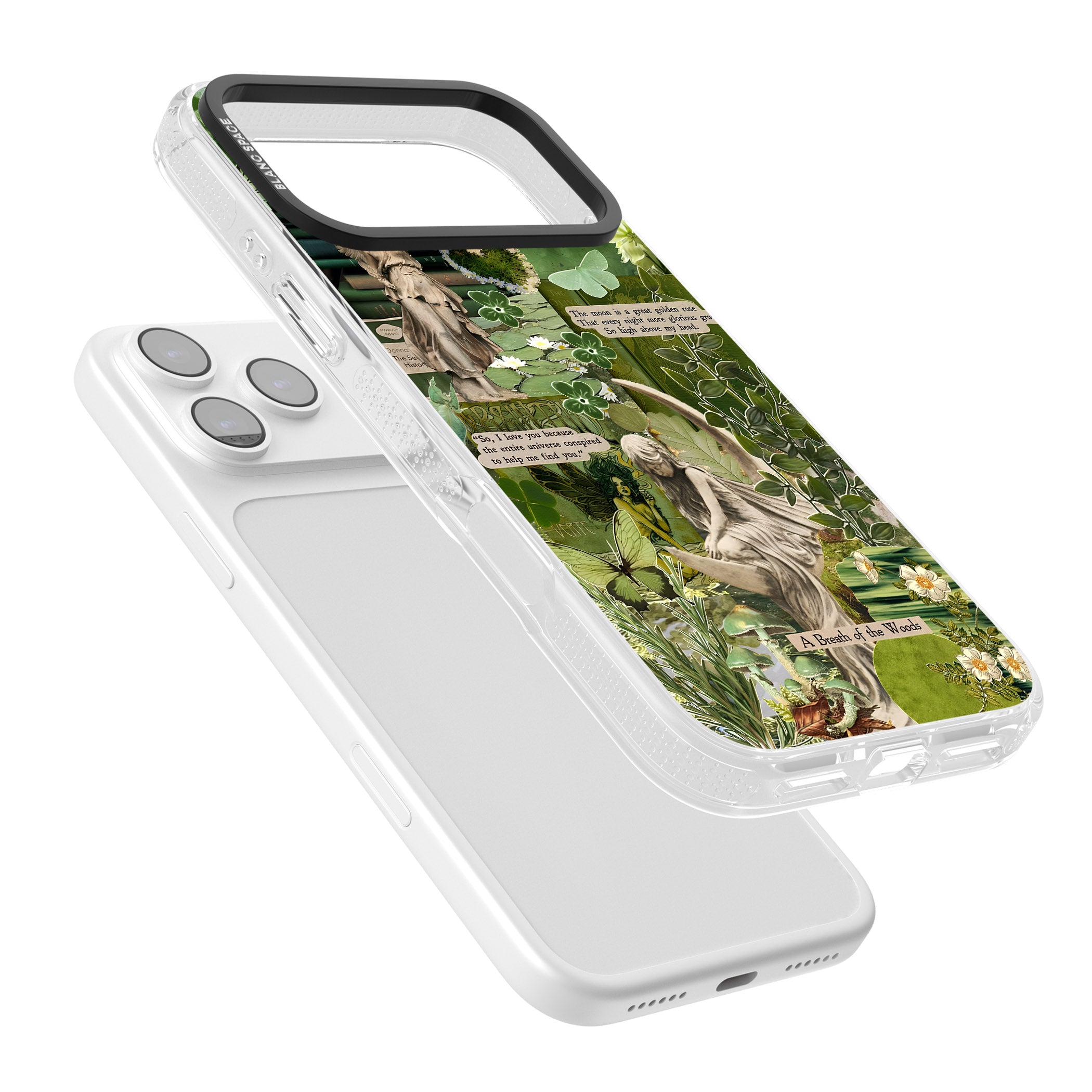 Enchanted Forest Green iPhone 17 Pro Impact Air Clear Phone Case Colours