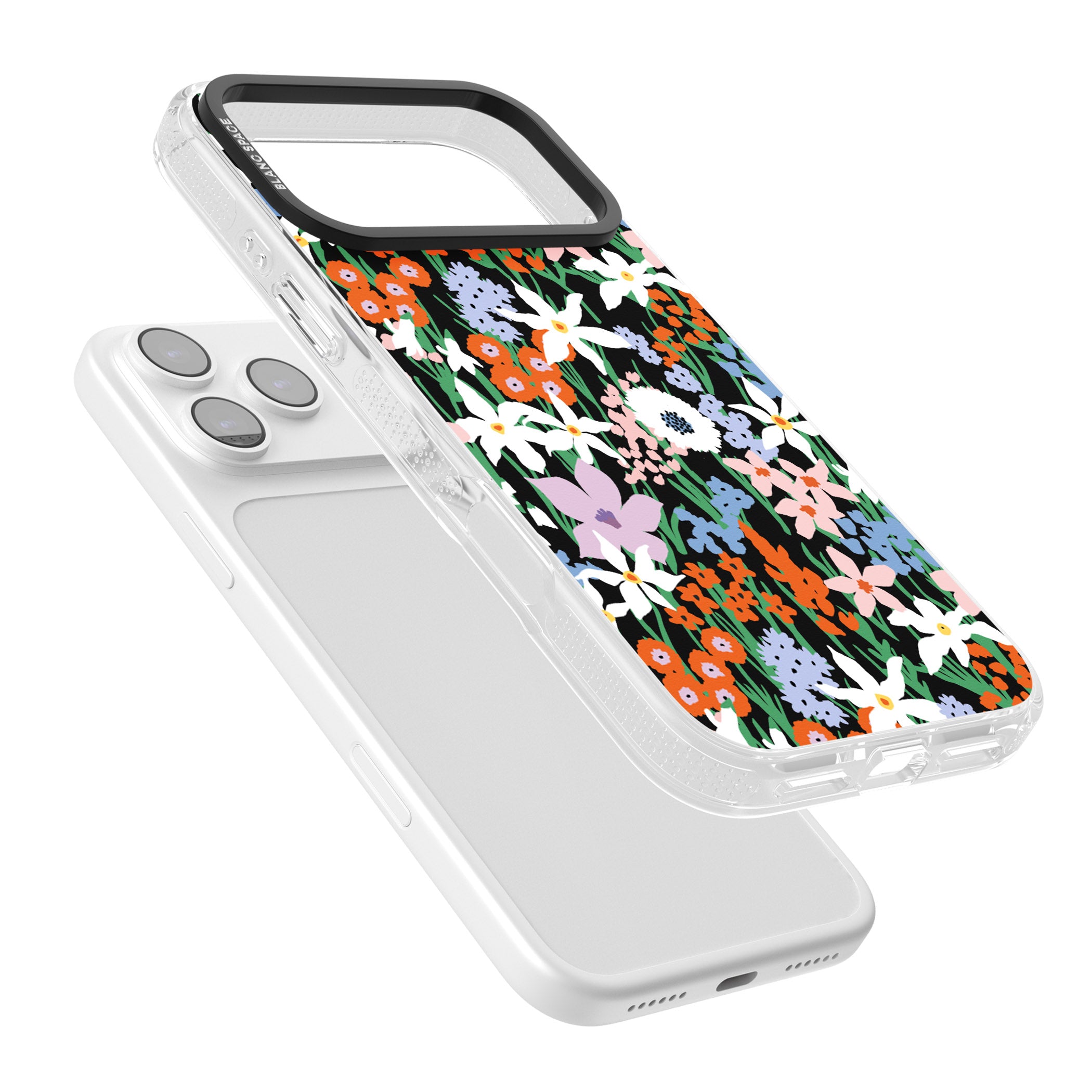 Floral Bloom Meadow Solid iPhone 17 Pro Impact Air Clear Phone Case Colours