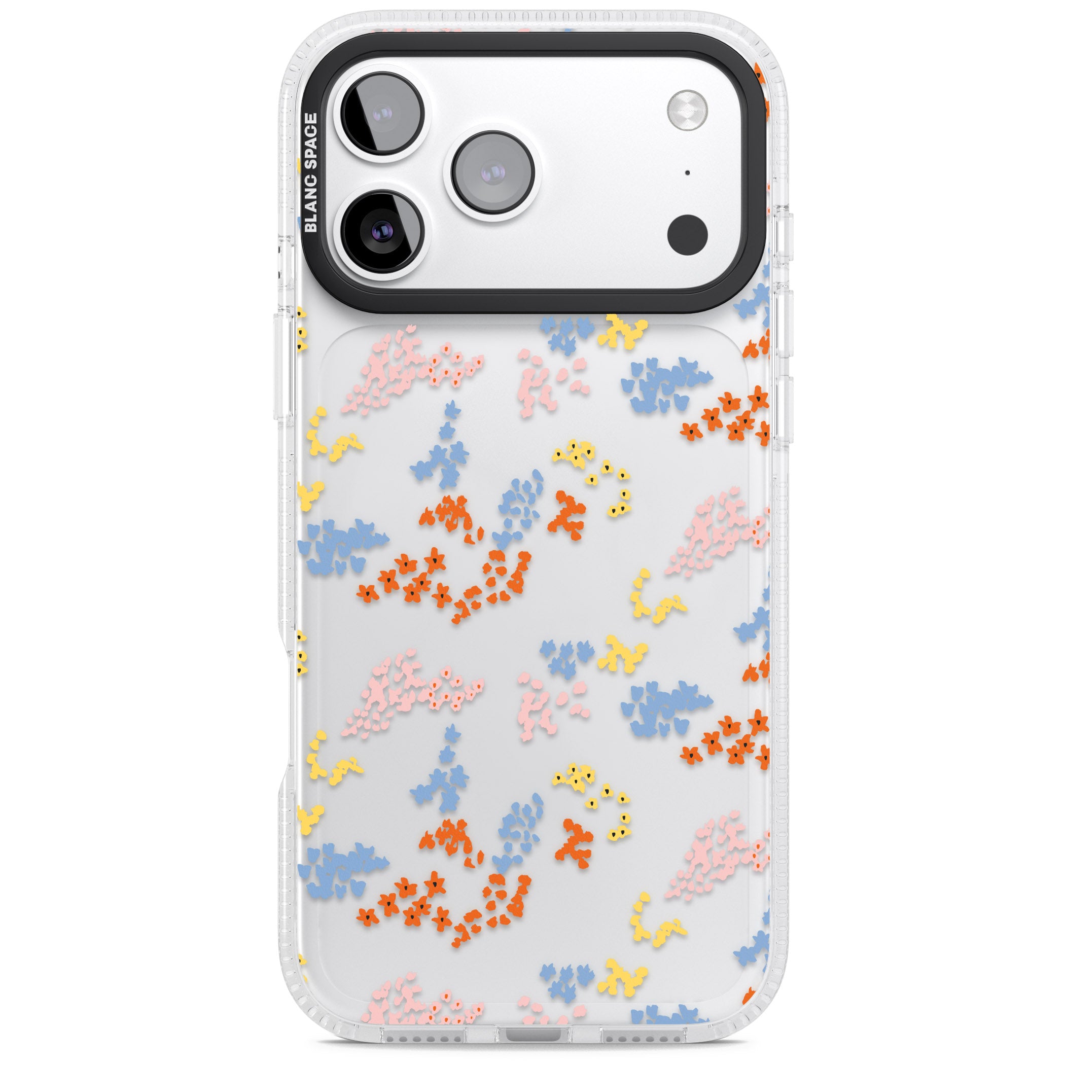 Floral Confetti: Transparent Delight iPhone 17 Pro Impact Air Clear Phone Case