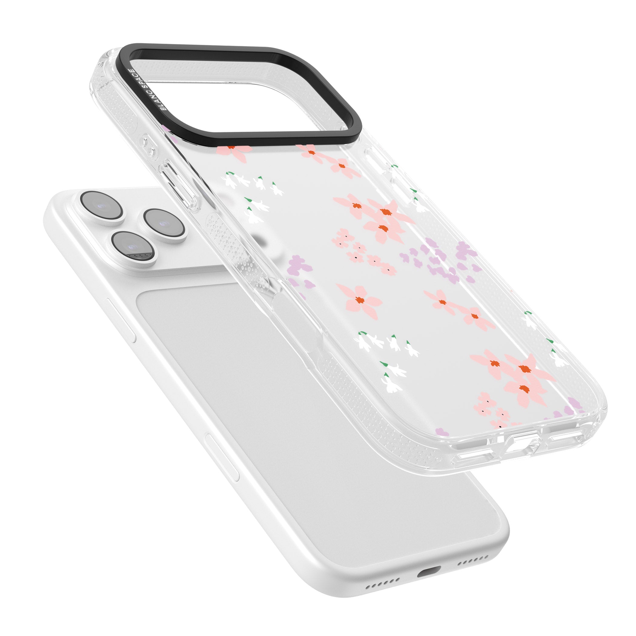 Pink & Purple Flower Mix iPhone 17 Pro Impact Air Clear Phone Case Colours