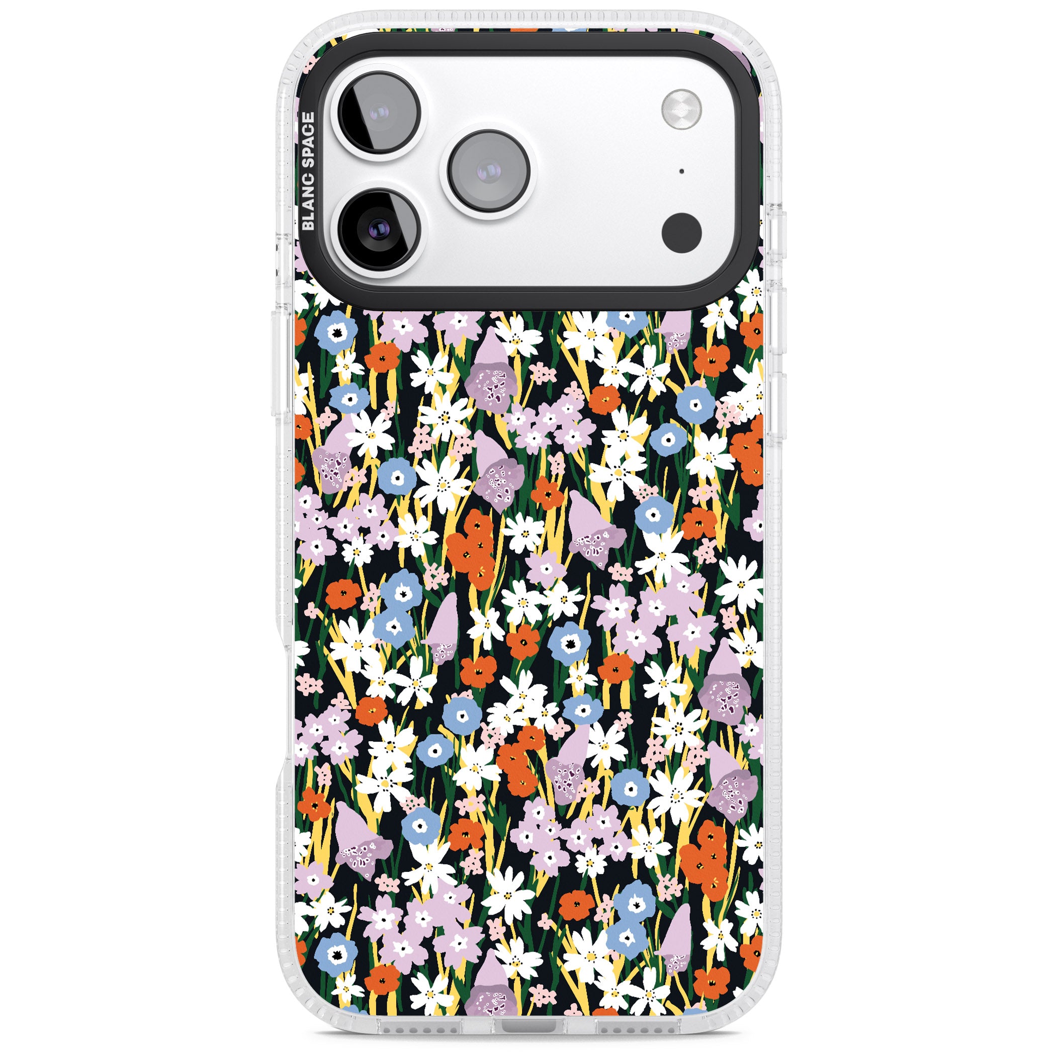 Energetic Floral Mix iPhone 17 Pro Impact Air Clear Phone Case