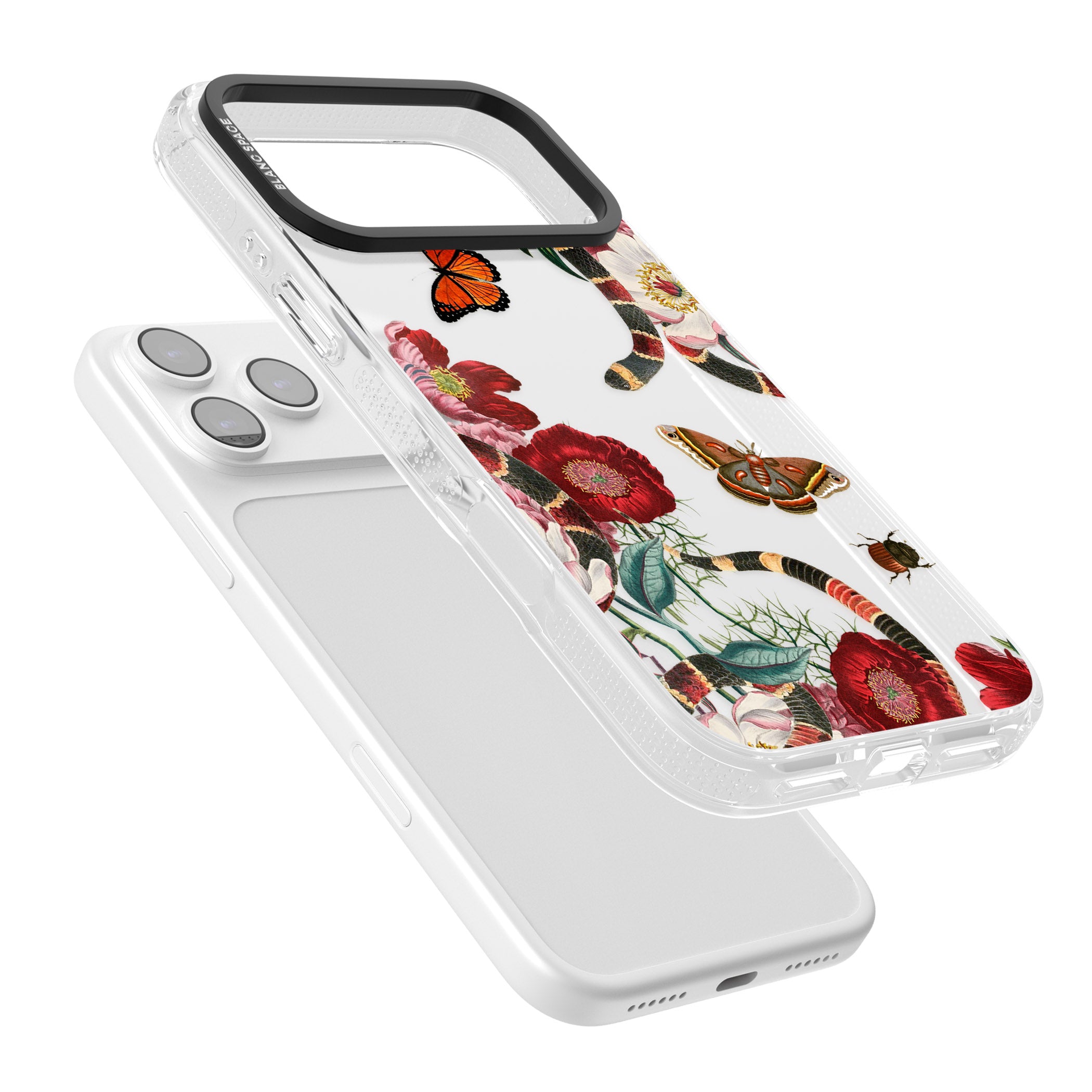Botanical Snake iPhone 17 Pro Impact Air Clear Phone Case Colours