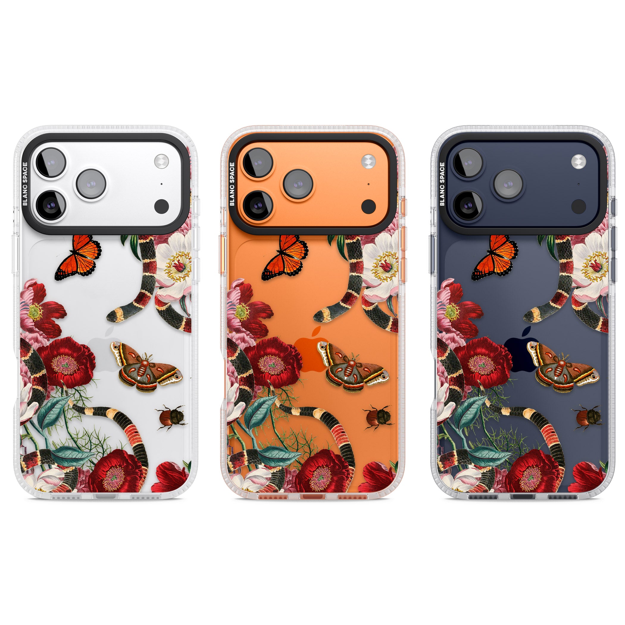 Botanical Snake iPhone 17 Pro Impact Air Clear Phone Case APT Impact Protection