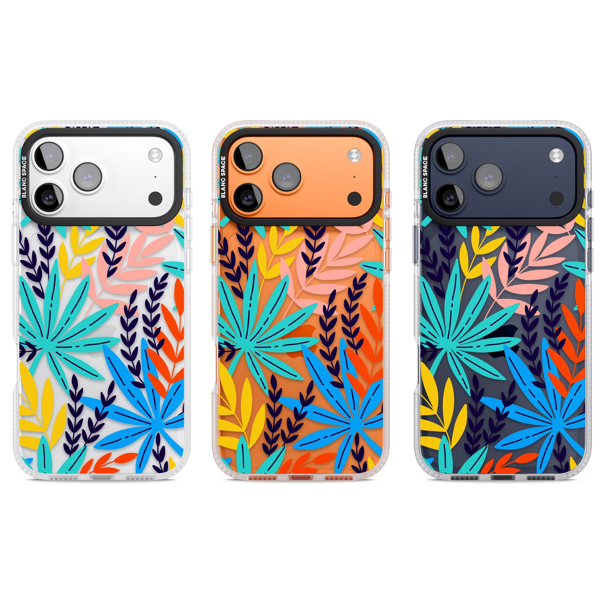 Tropical Palm Leaves iPhone 17 Pro Impact Air Clear Phone Case APT Impact Protection