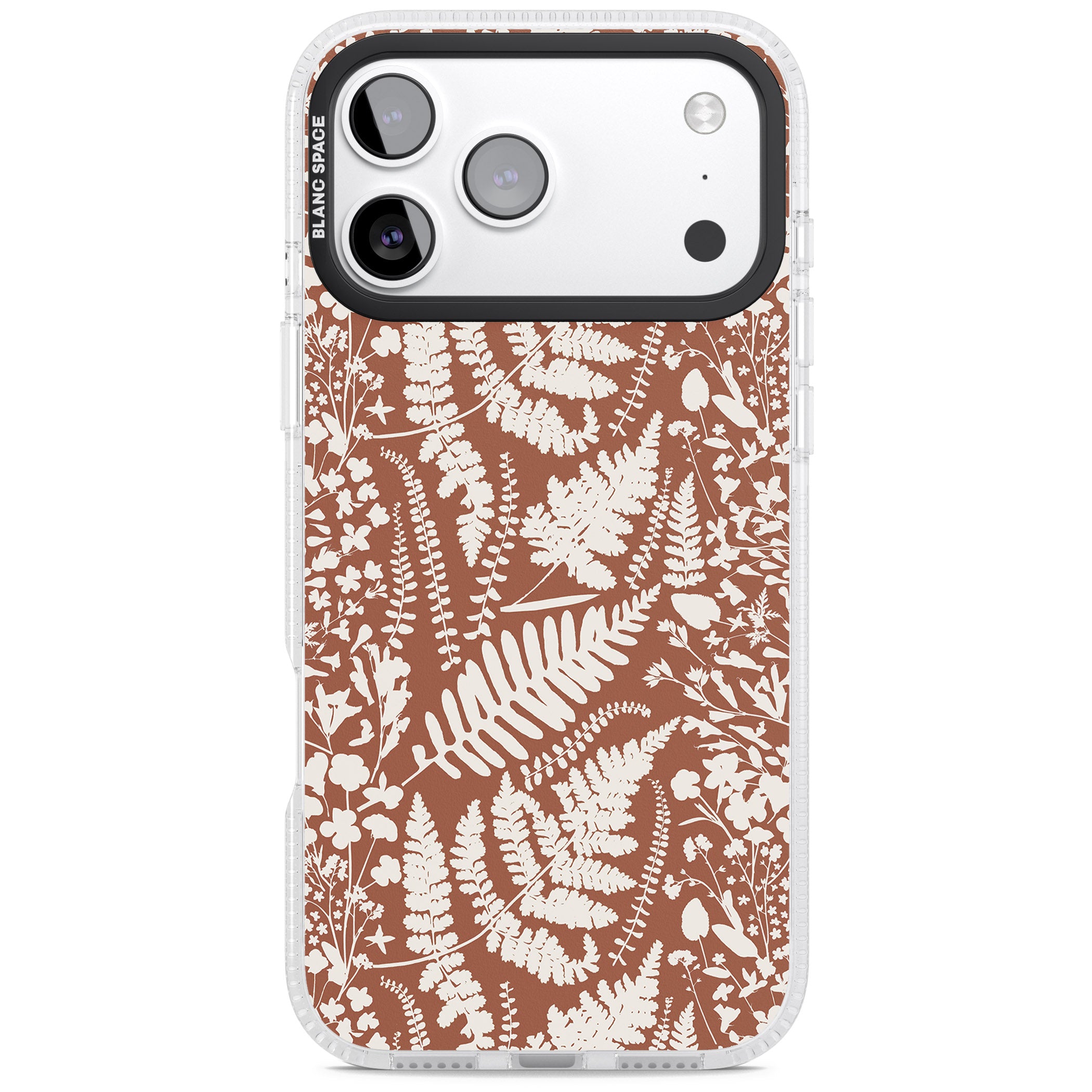 Wildflowers And Ferns On Terracotta iPhone 17 Pro Max Impact Air Clear Phone Case