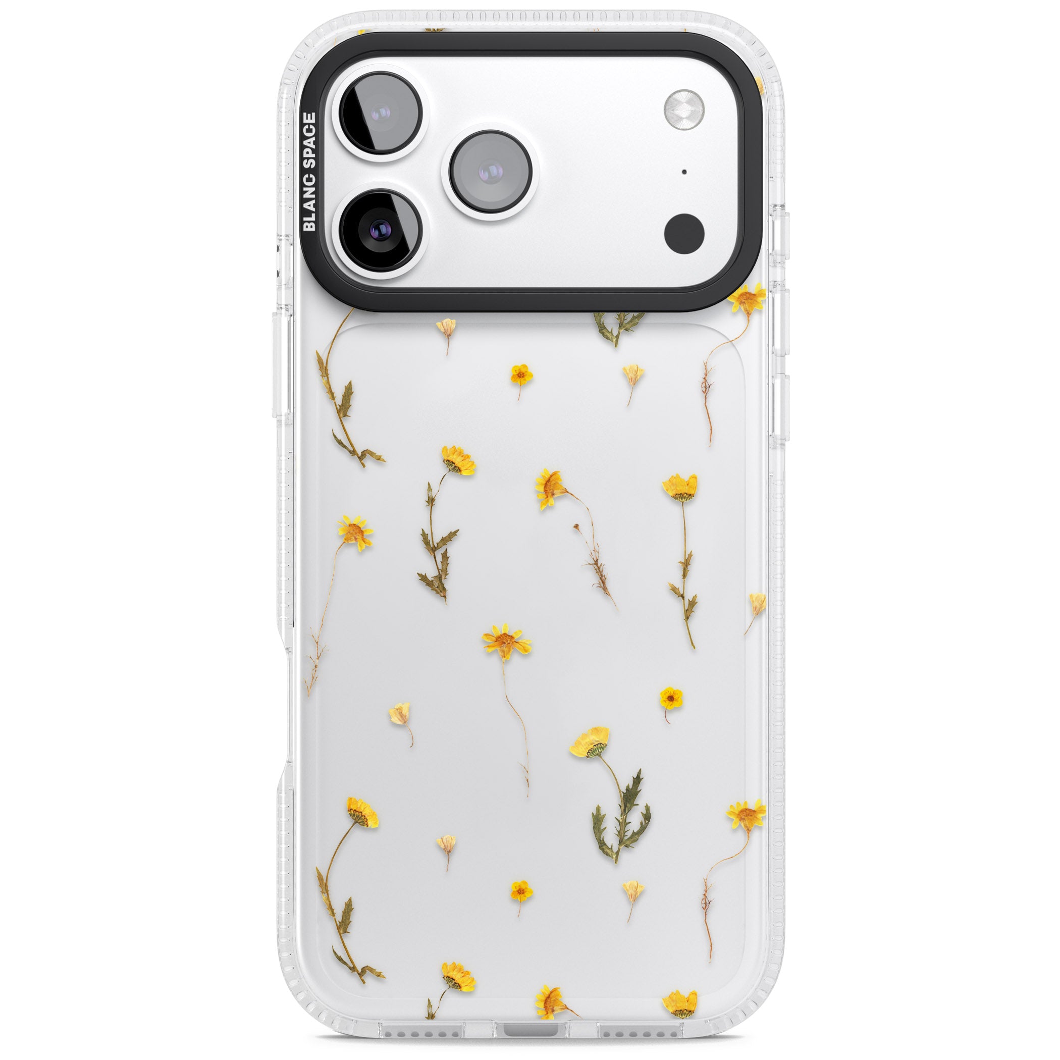 Yellow Wildflower iPhone 17 Pro Impact Air Clear Phone Case