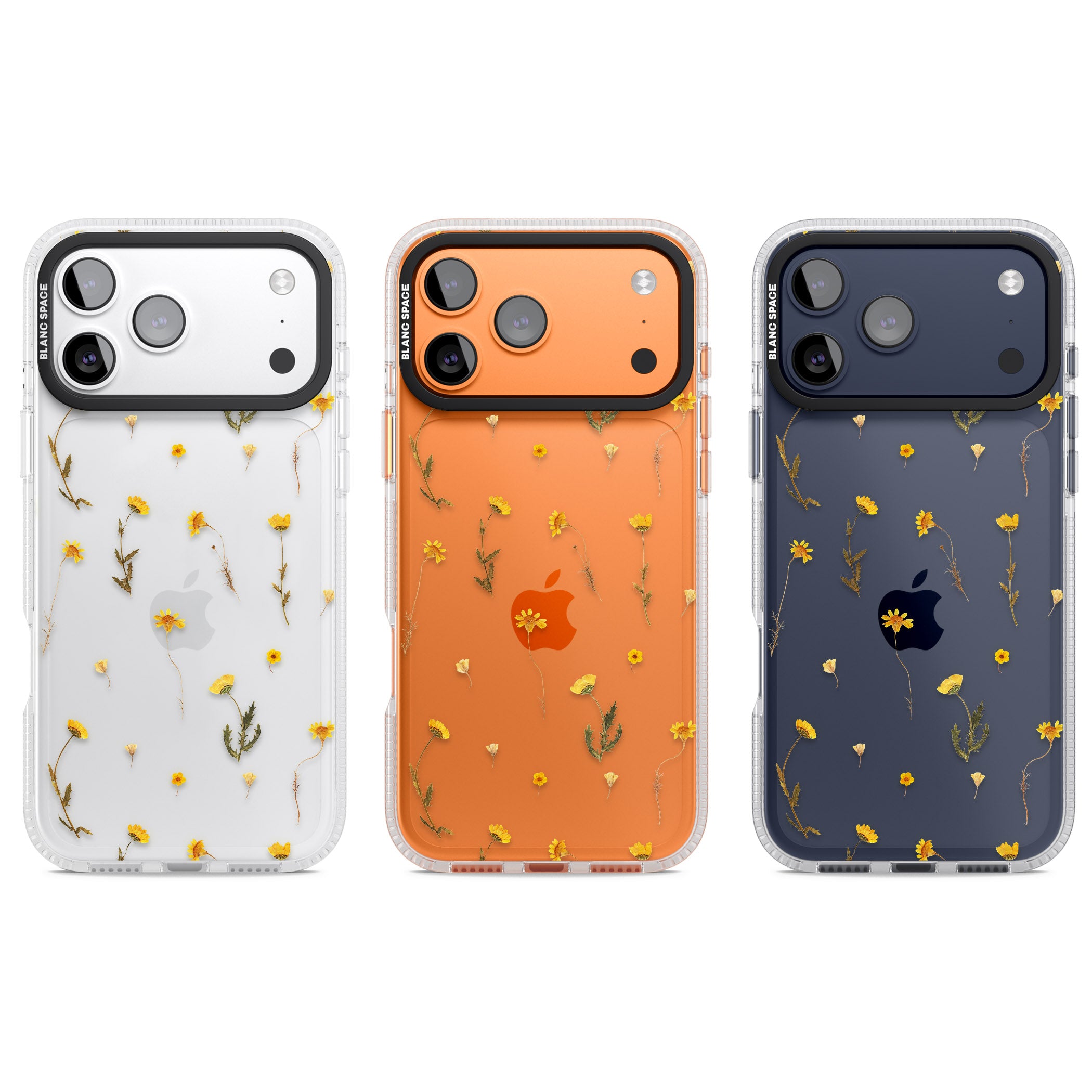 Yellow Wildflower iPhone 17 Pro Impact Air Clear Phone Case APT Impact Protection