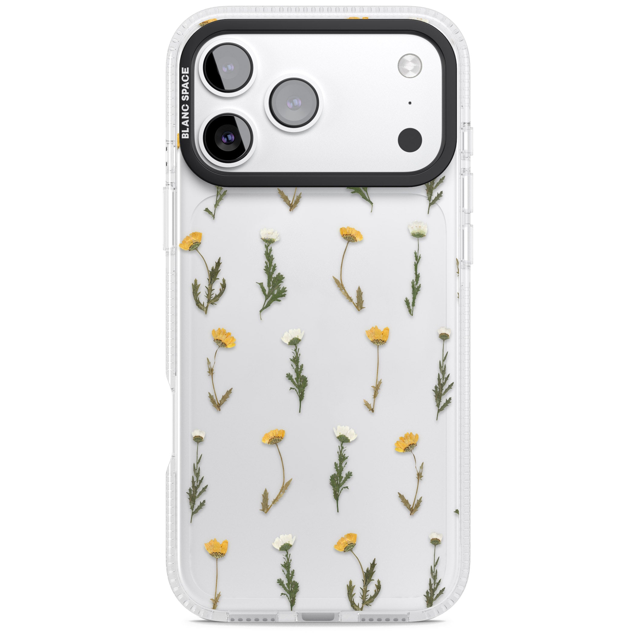 Pressed Flower iPhone 17 Pro Impact Air Clear Phone Case