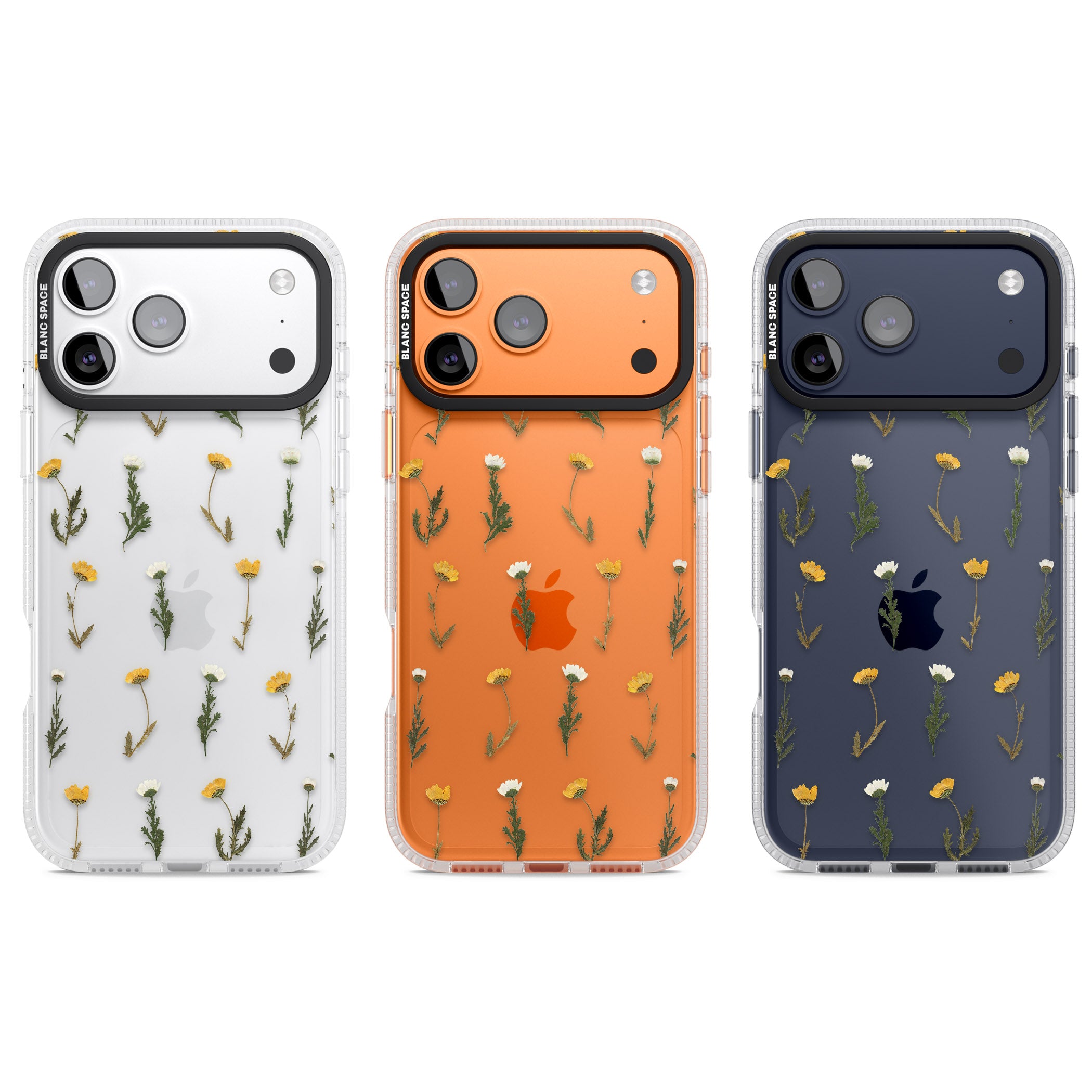 Pressed Flower iPhone 17 Pro Impact Air Clear Phone Case APT Impact Protection