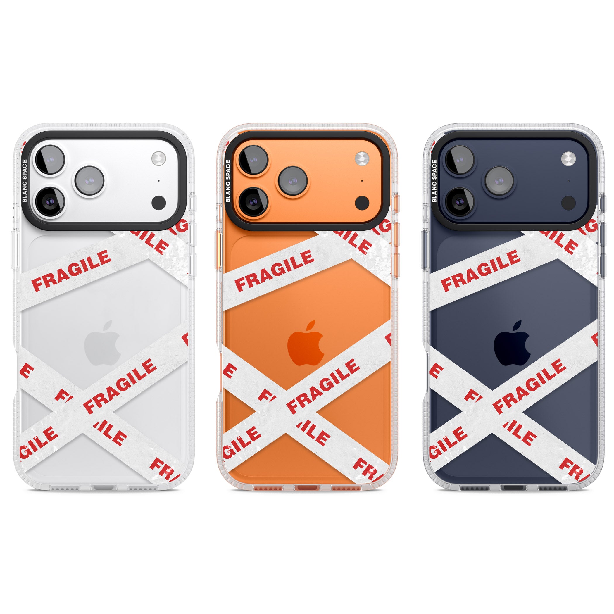 Fragile Tape iPhone 17 Pro Impact Air Clear Phone Case APT Impact Protection