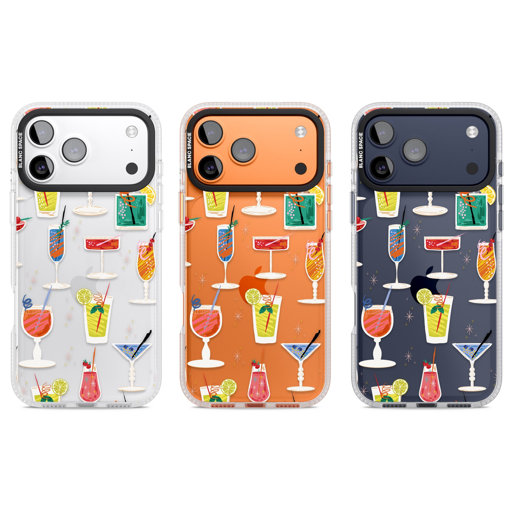 Retro Cocktails iPhone 17 Pro Impact Air Clear Phone Case APT Impact Protection