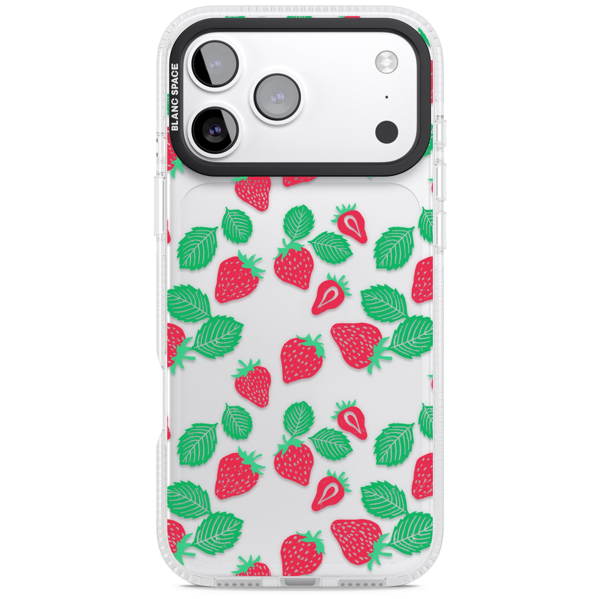 Strawberry Delight iPhone 17 Pro Max Impact Air Clear Phone Case