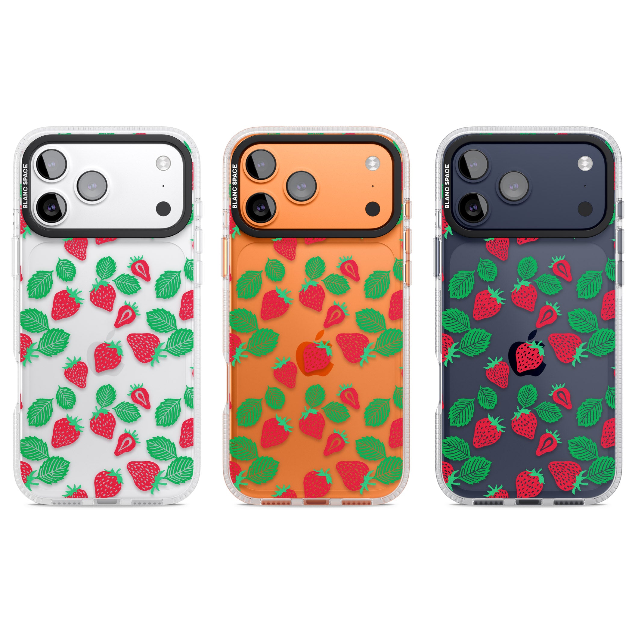Strawberry Delight iPhone 17 Pro Impact Air Clear Phone Case APT Impact Protection