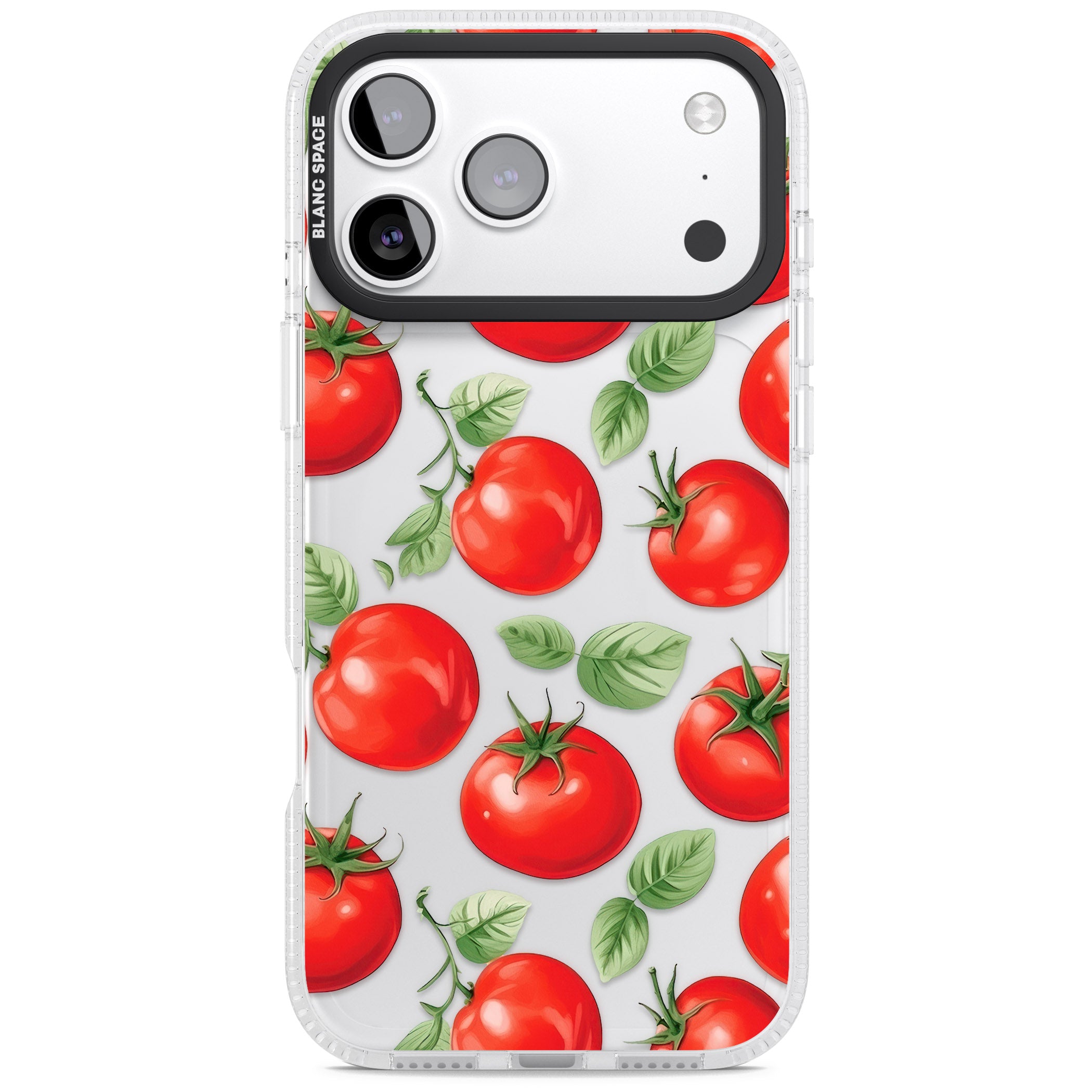 Tomato Pattern iPhone 17 Pro Impact Air Clear Phone Case