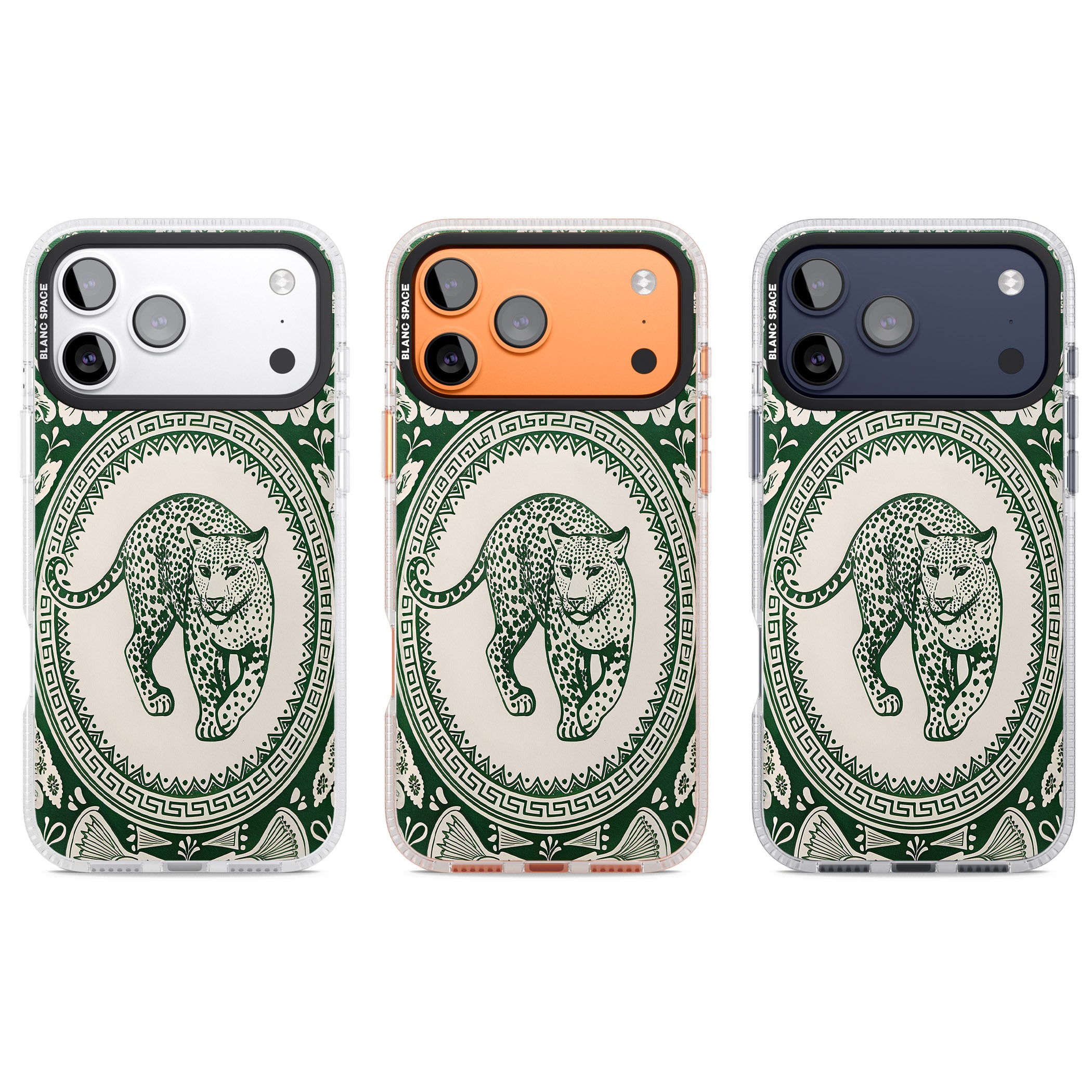 Green Leopard iPhone 17 Pro Impact Air Clear Phone Case APT Impact Protection