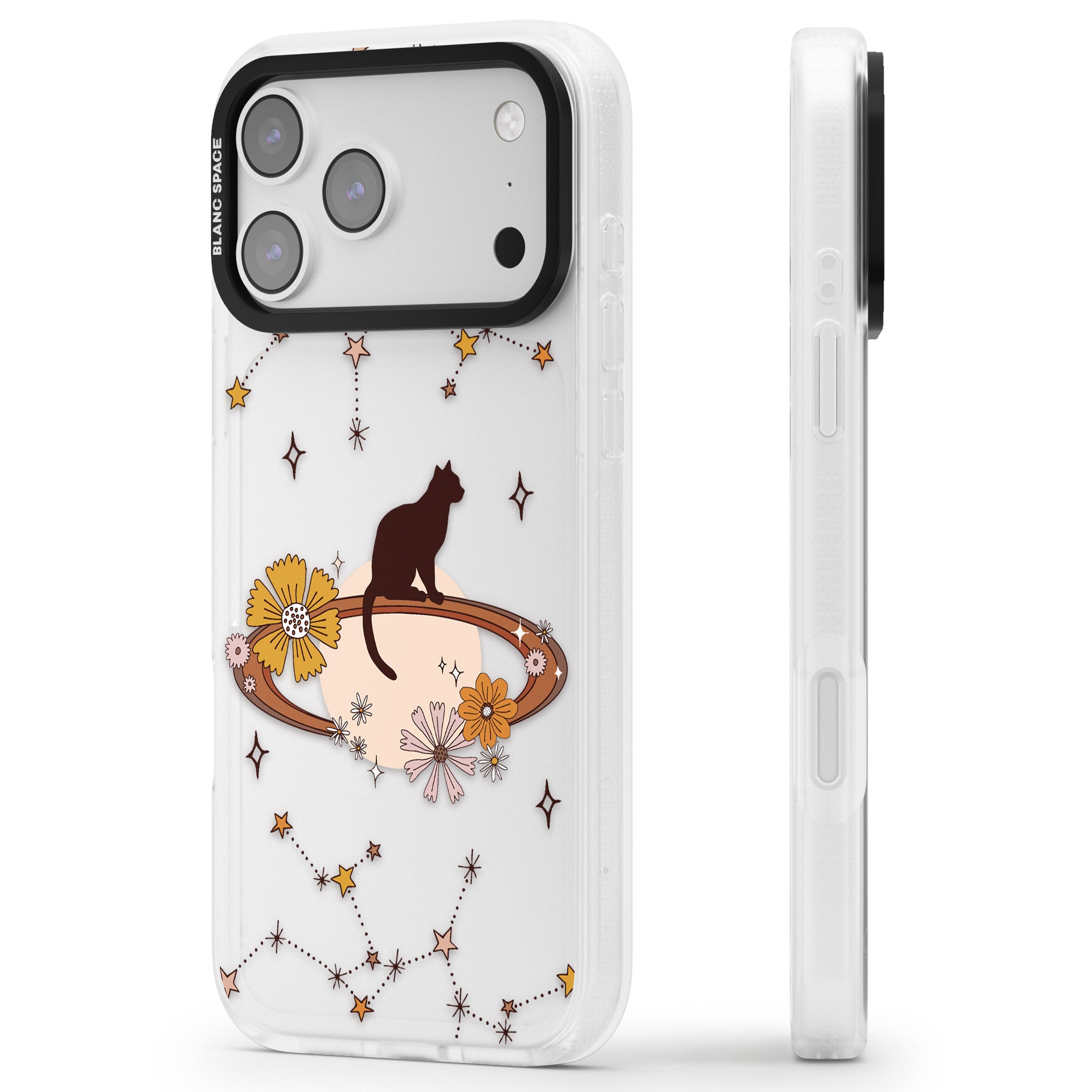 Feline Phenomenon iPhone 17 Pro Impact Air Clear Phone Case Side Profile