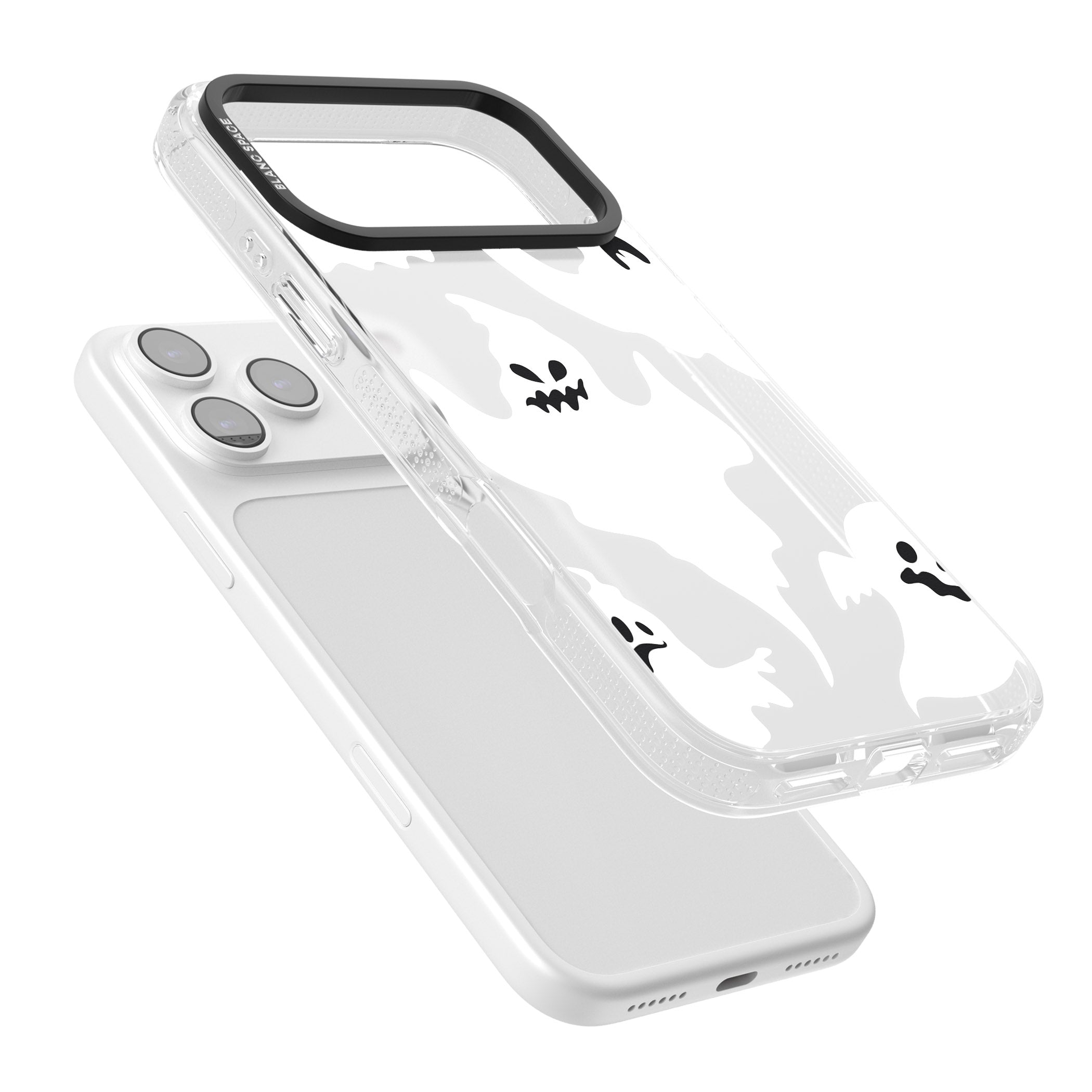 Ghost Pattern iPhone 17 Pro Impact Air Clear Phone Case Colours