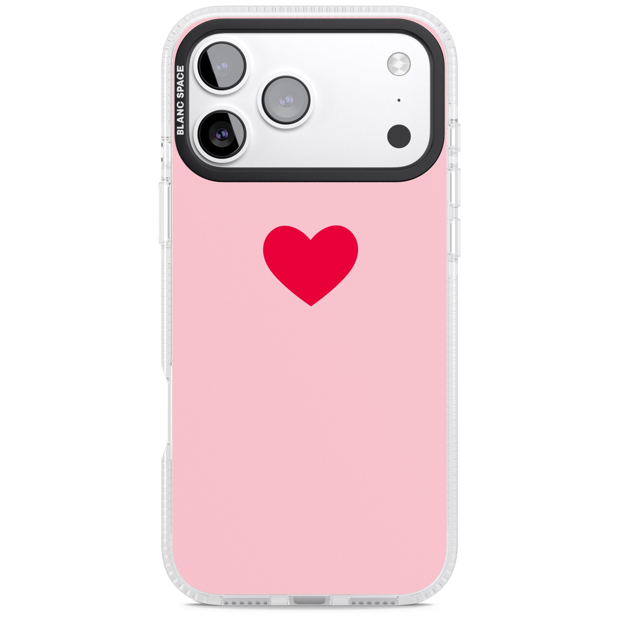 Red & Pink Heart iPhone 17 Pro Impact Air Clear Phone Case