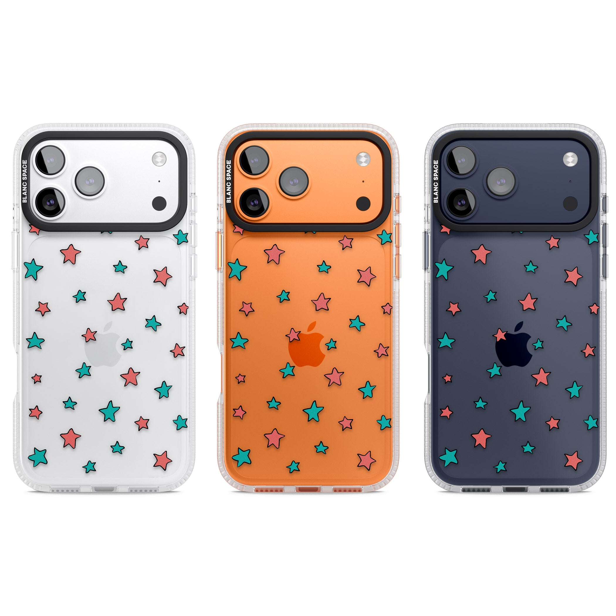 Heartstopper Stars Pattern iPhone 17 Pro Impact Air Clear Phone Case APT Impact Protection